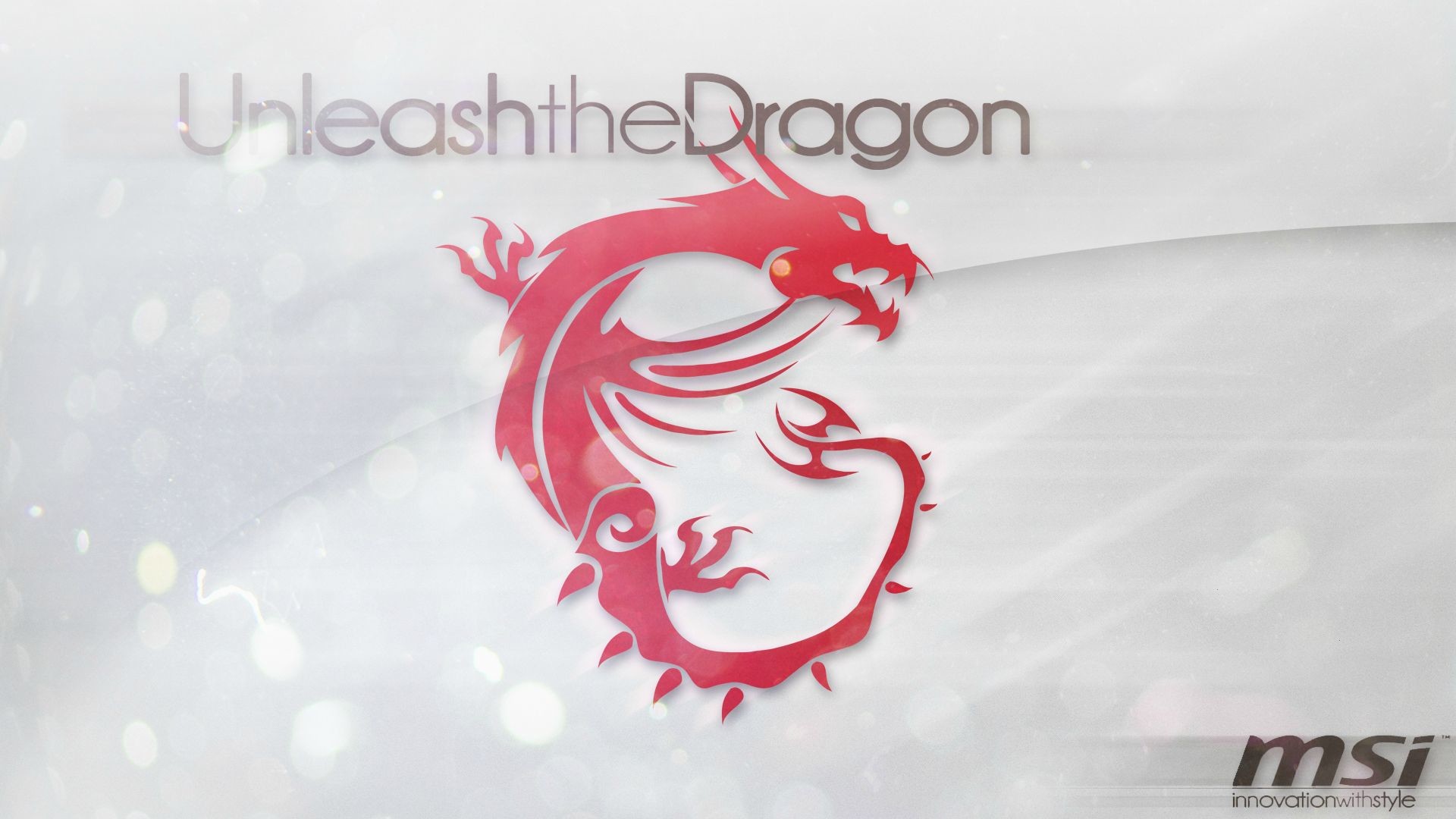 MSI, Unleash the Dragon, Drago rosso, Sfondo bianco, 1920x1080, wallpaper desktop