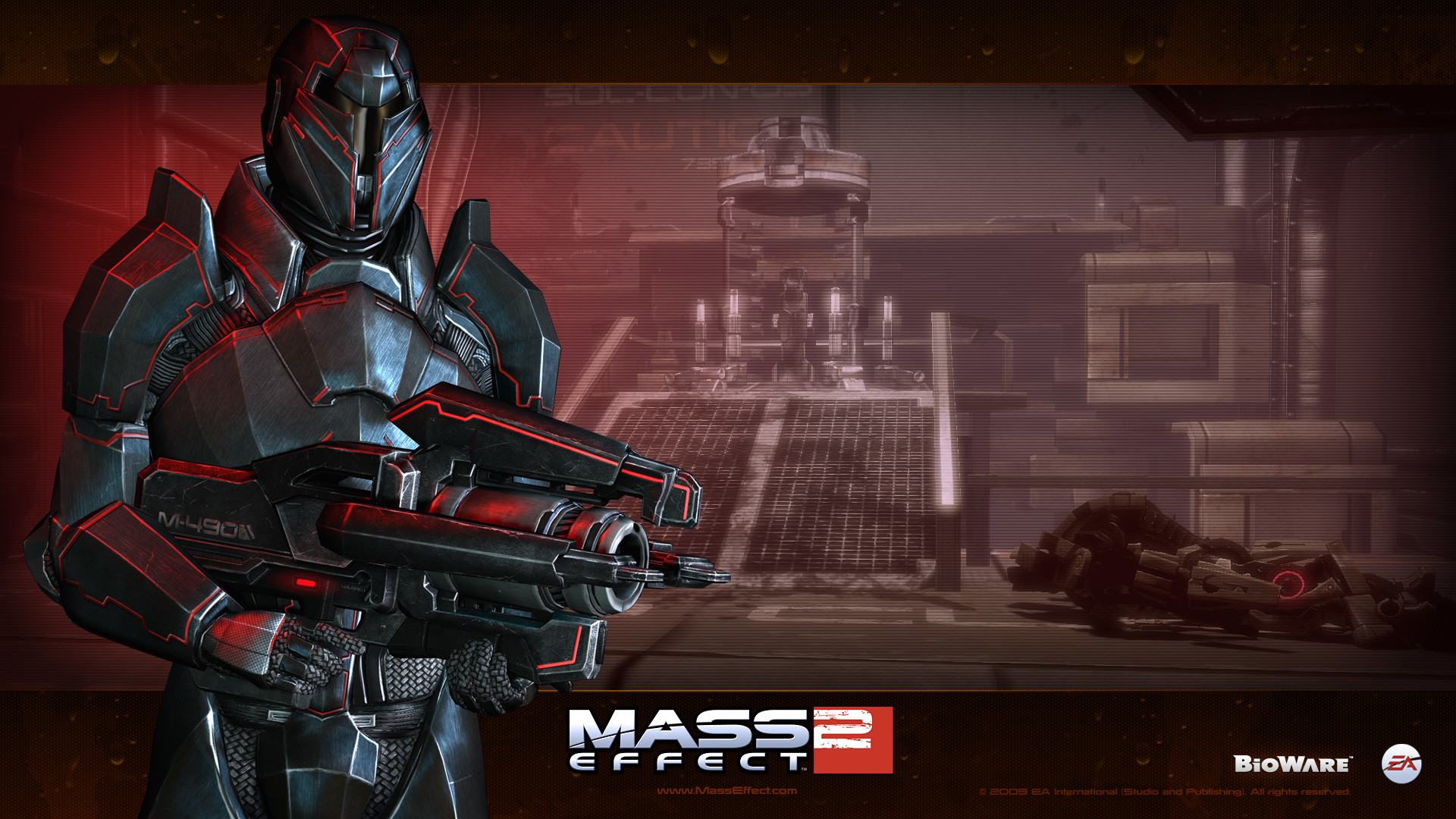 Mass Effect 2, Mass Effect, Armatura, BioWare, Rosso, 1920x1080, sfondo per PC