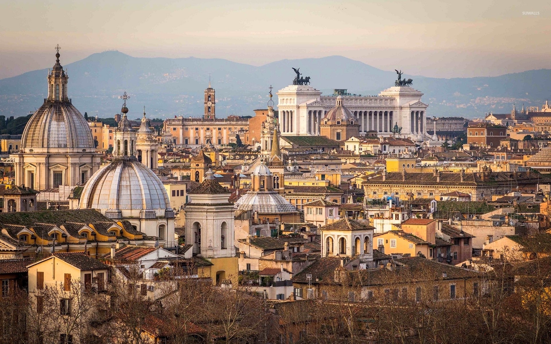 Vittoriano, Roma, Cupole, Panorama, 1920x1200, wallpaper desktop
