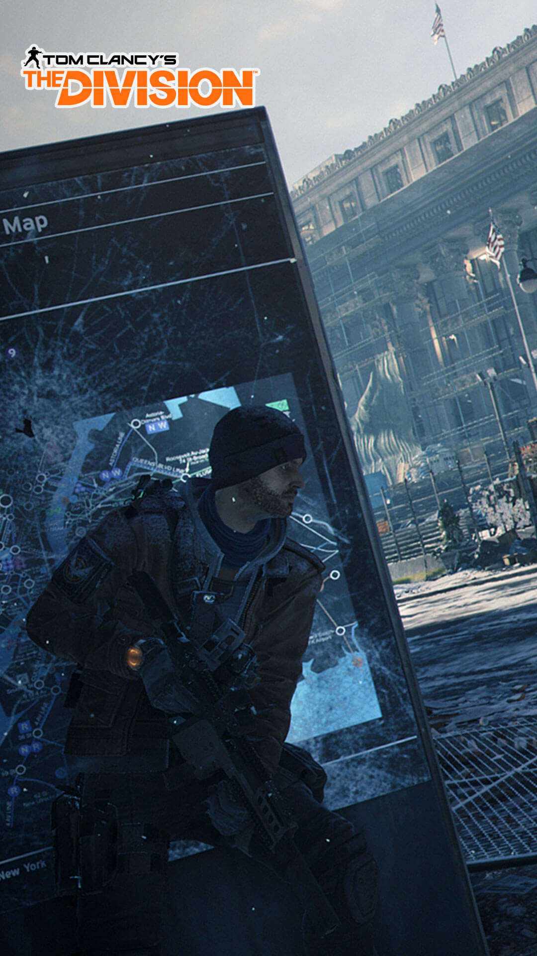 Tom Clancy's The Division, Agente, Logo, Blu, Full HD, sfondo per iPhone e Android