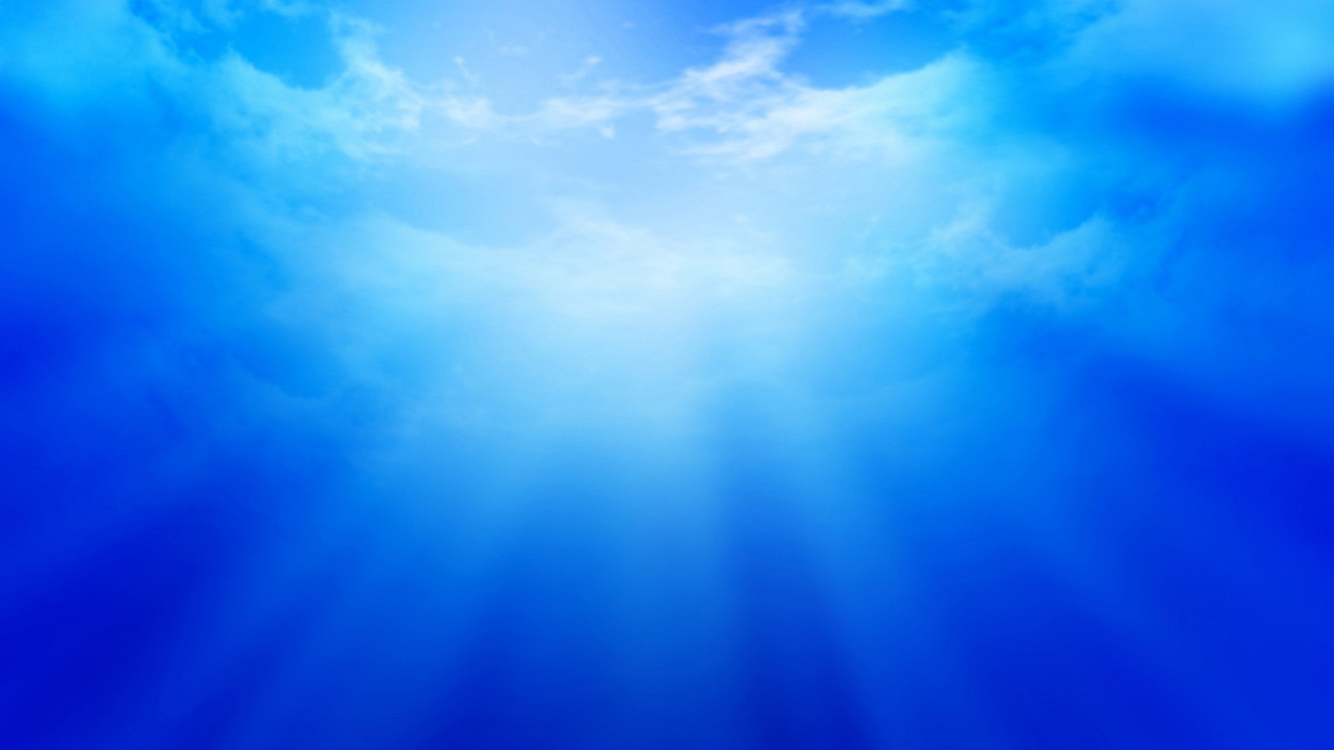 Azzurro, Cielo, Raggi di luce, Nuvole, Blu intenso, Full HD, wallpaper per PC