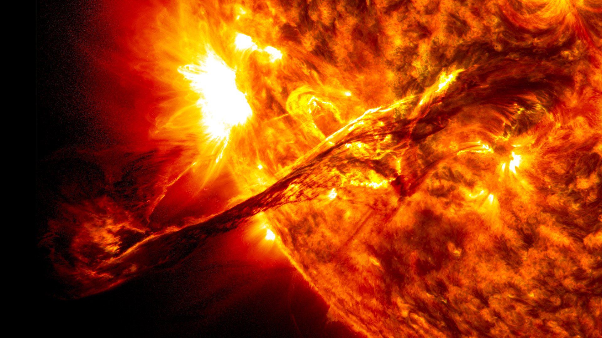 Sole, Protuberanza solare, Superficie solare, 1920x1080, immagine di sfondo