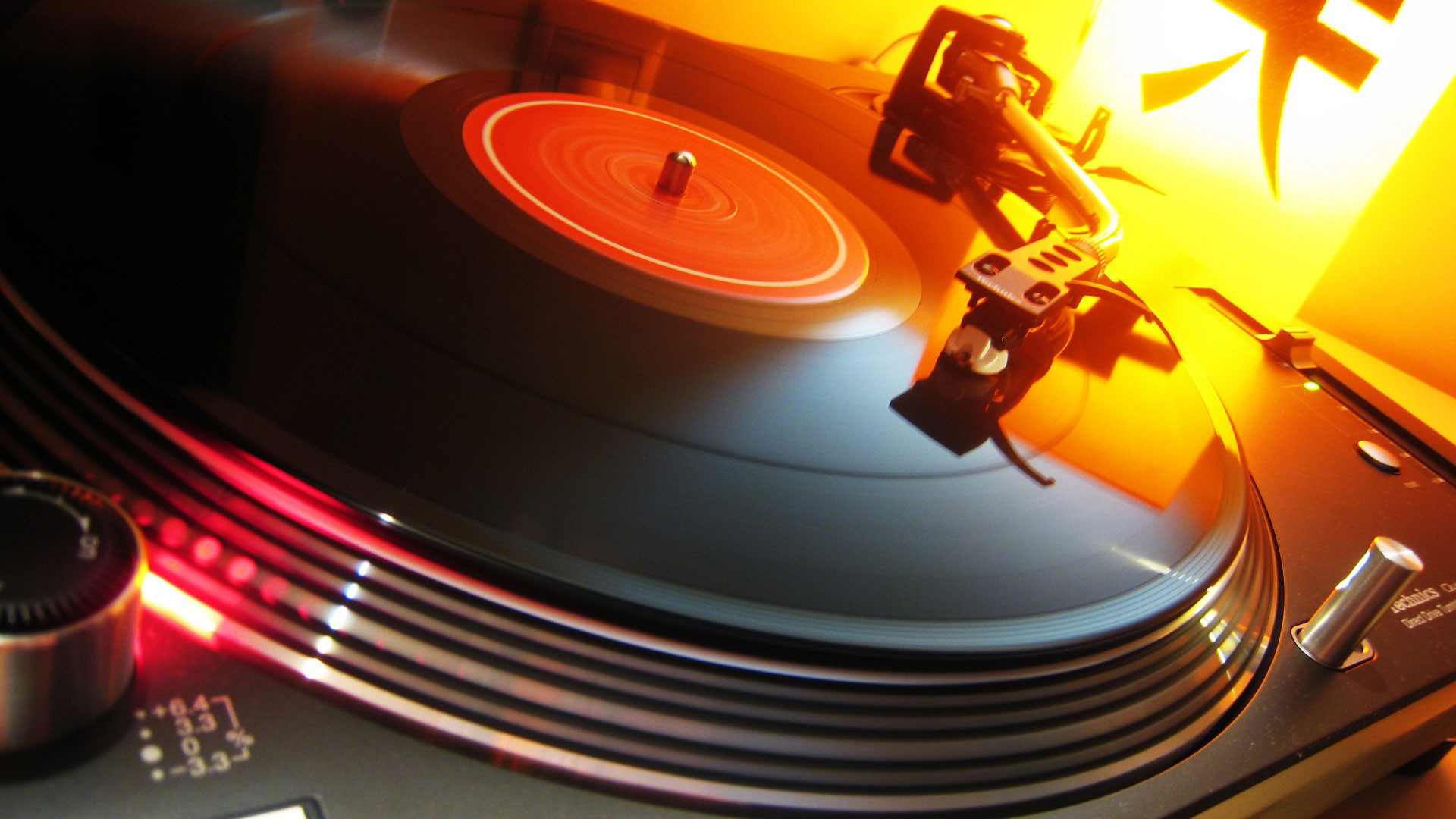 Giradischi, Disco in vinile, Luci, DJ, Full HD, sfondo per PC