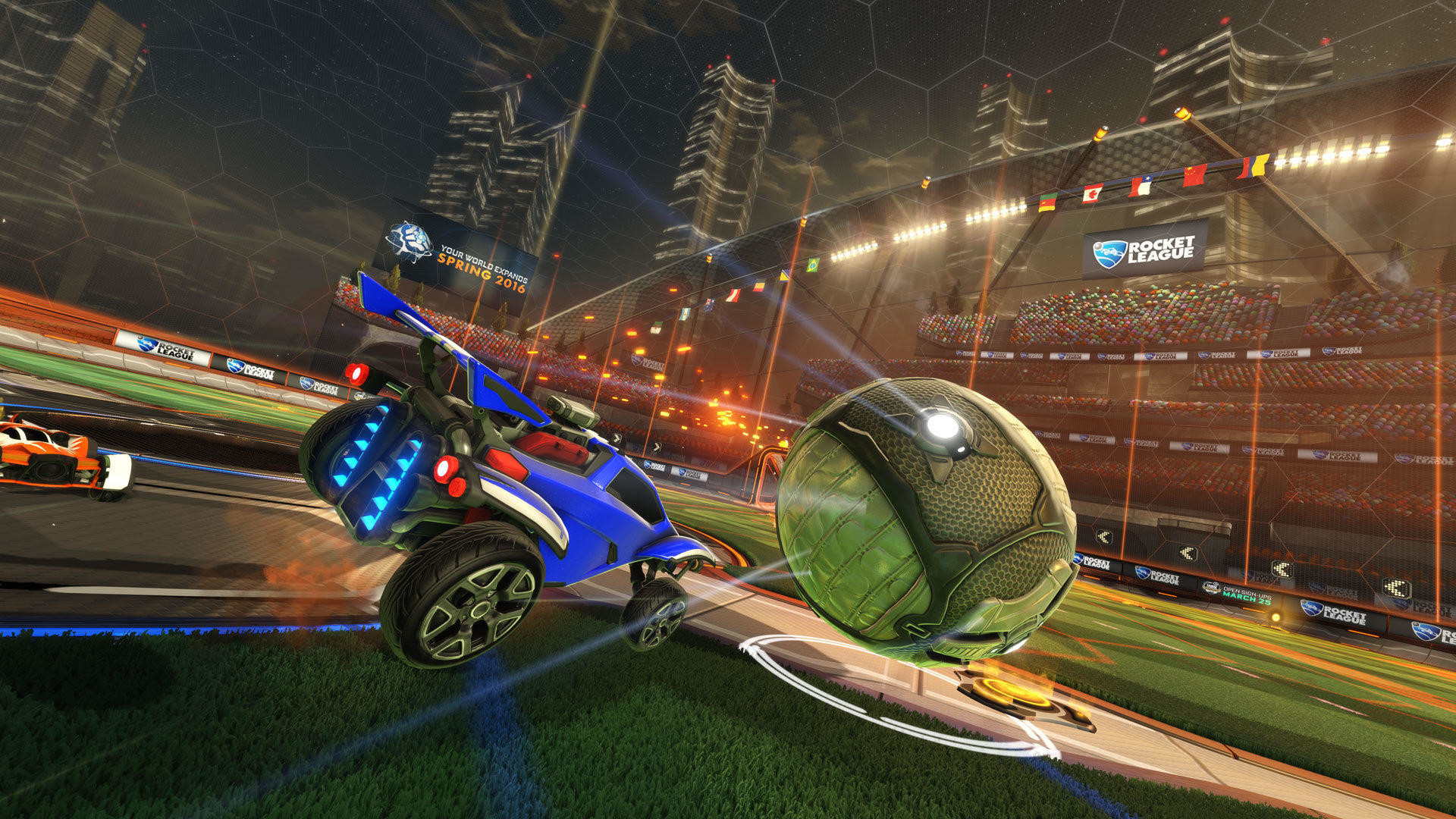 Rocket League, Octane, Pallone, Stadio, Azione, Full HD, sfondo per PC e portatile