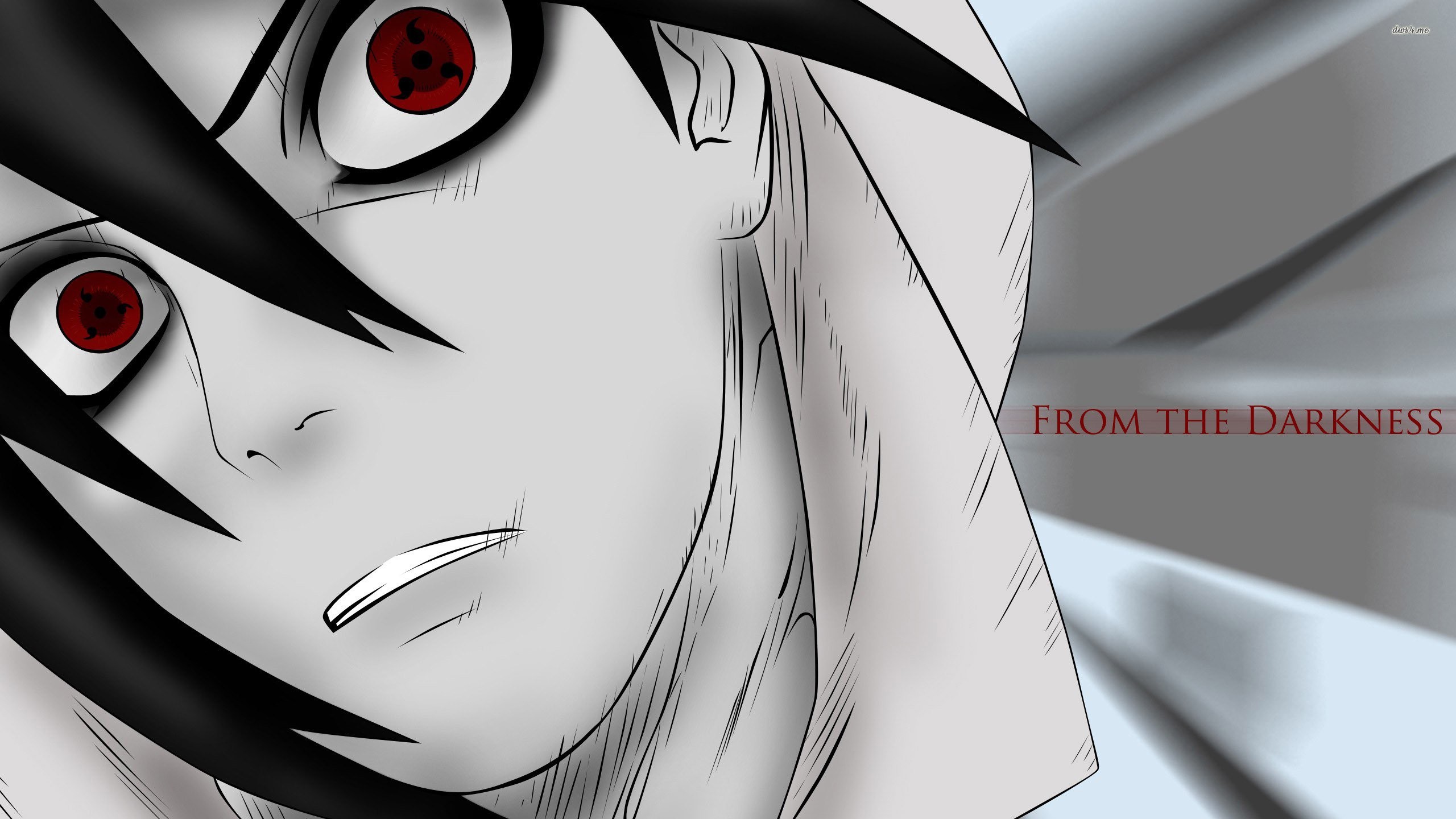 Sasuke Uchiha, Sharingan, From the Darkness, Manga, 2K, sfondo Windows 11