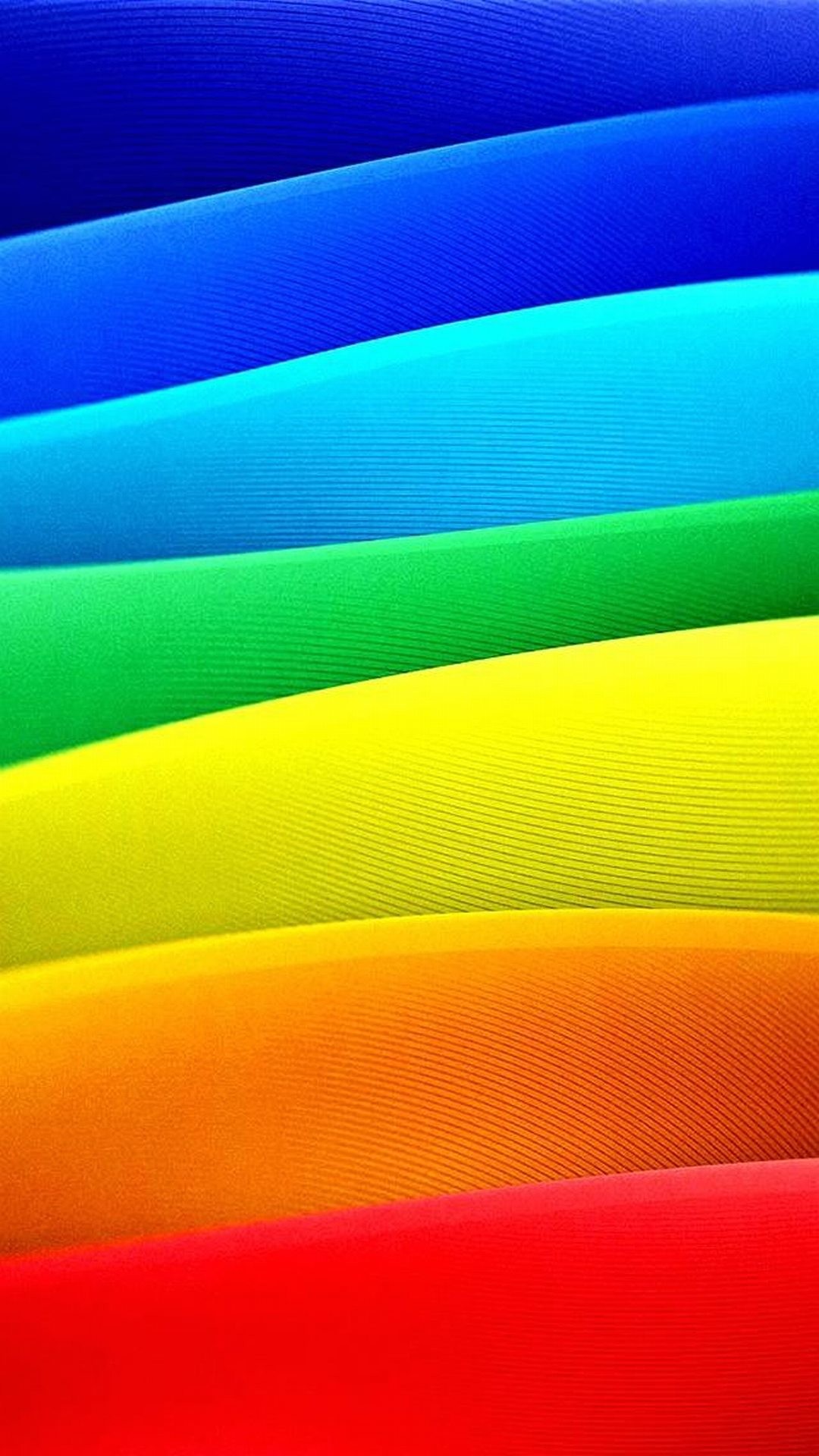 Arcobaleno, Onde colorate, Astratto, sfondo Android