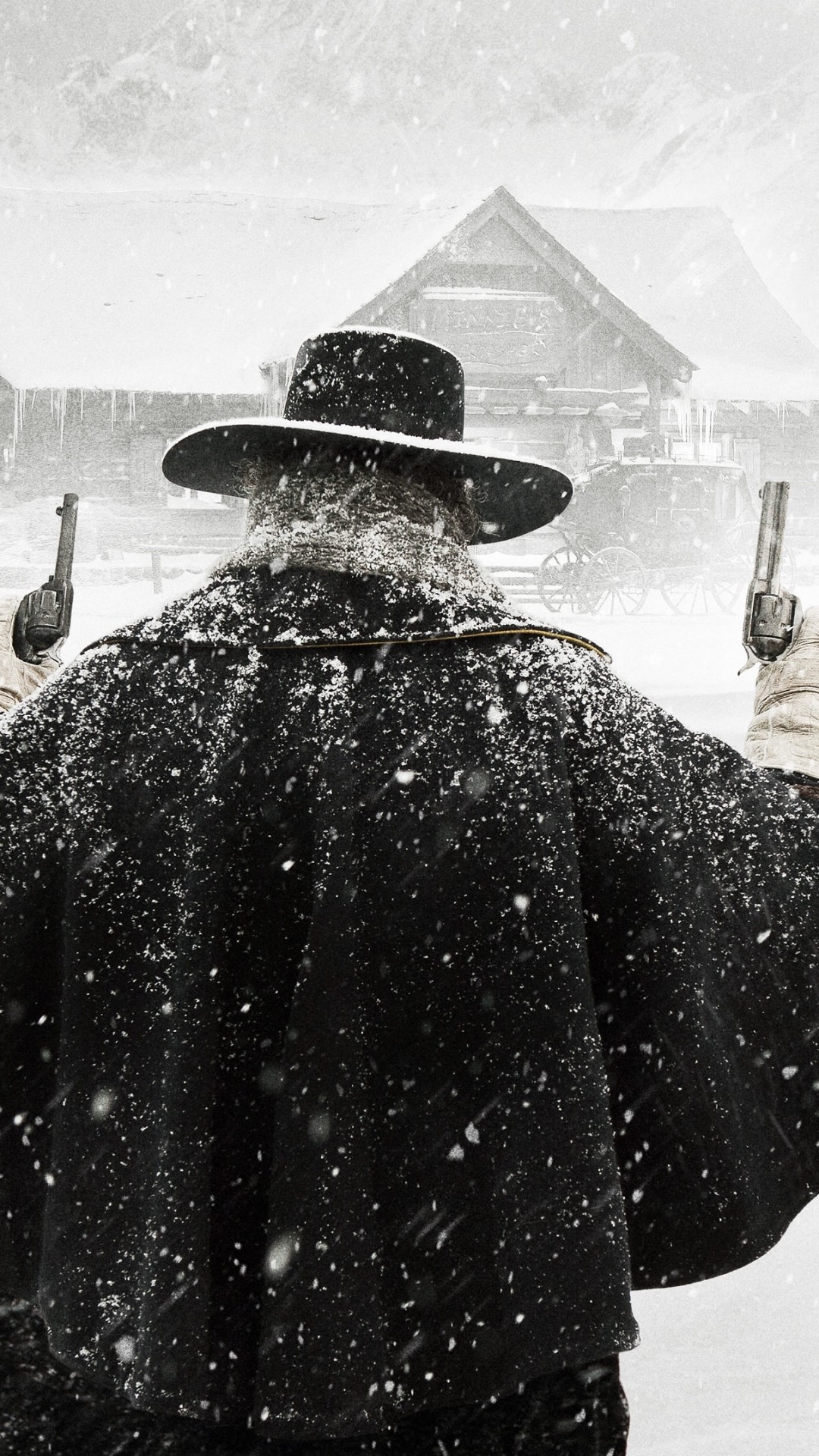 The Hateful Eight, Cowboy, Bufera di neve, Western, Full HD, sfondo per iPhone e Android