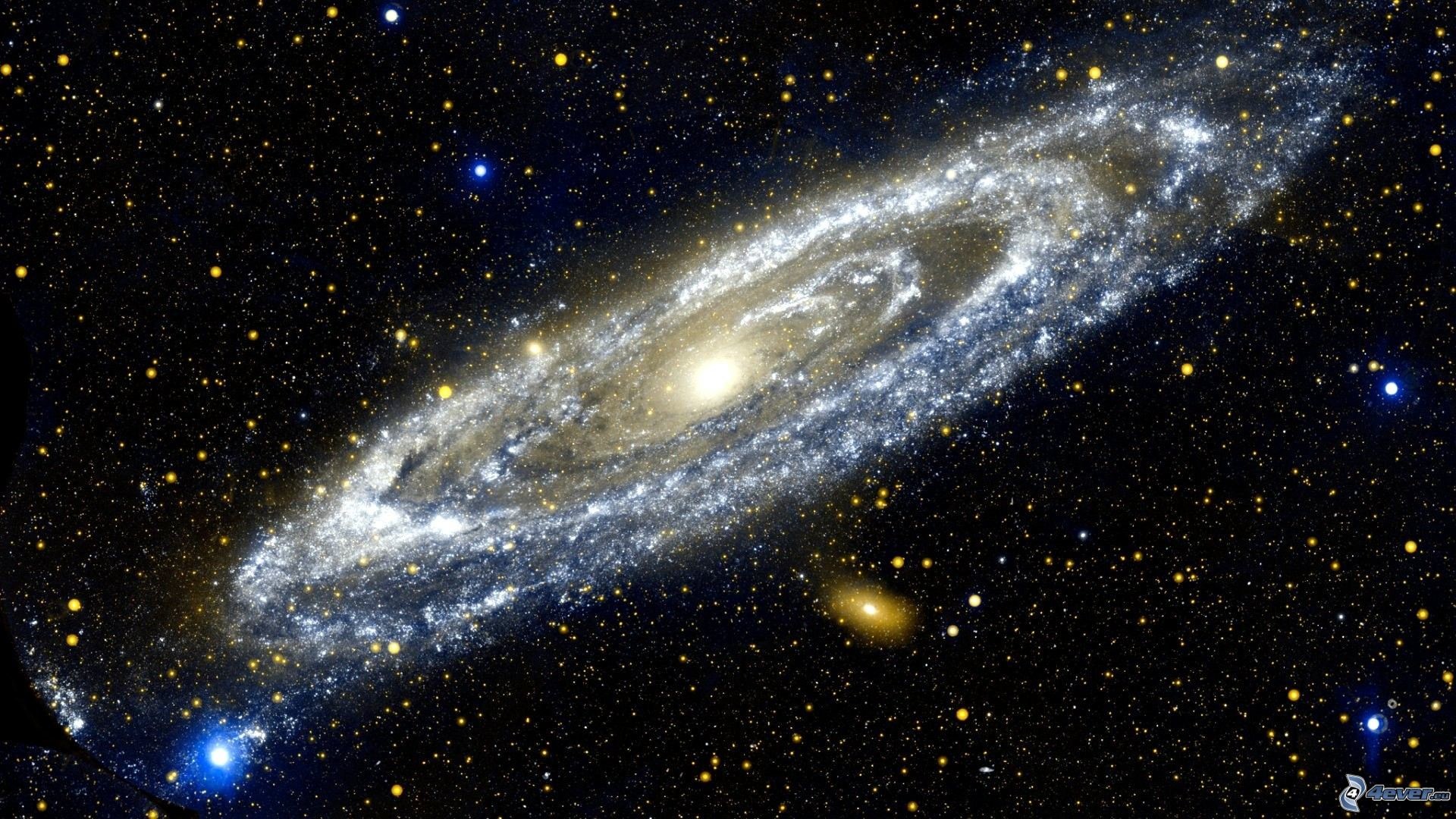 Galassia di Andromeda, M31, Galassia a spirale, Stelle, Full HD, sfondo per PC