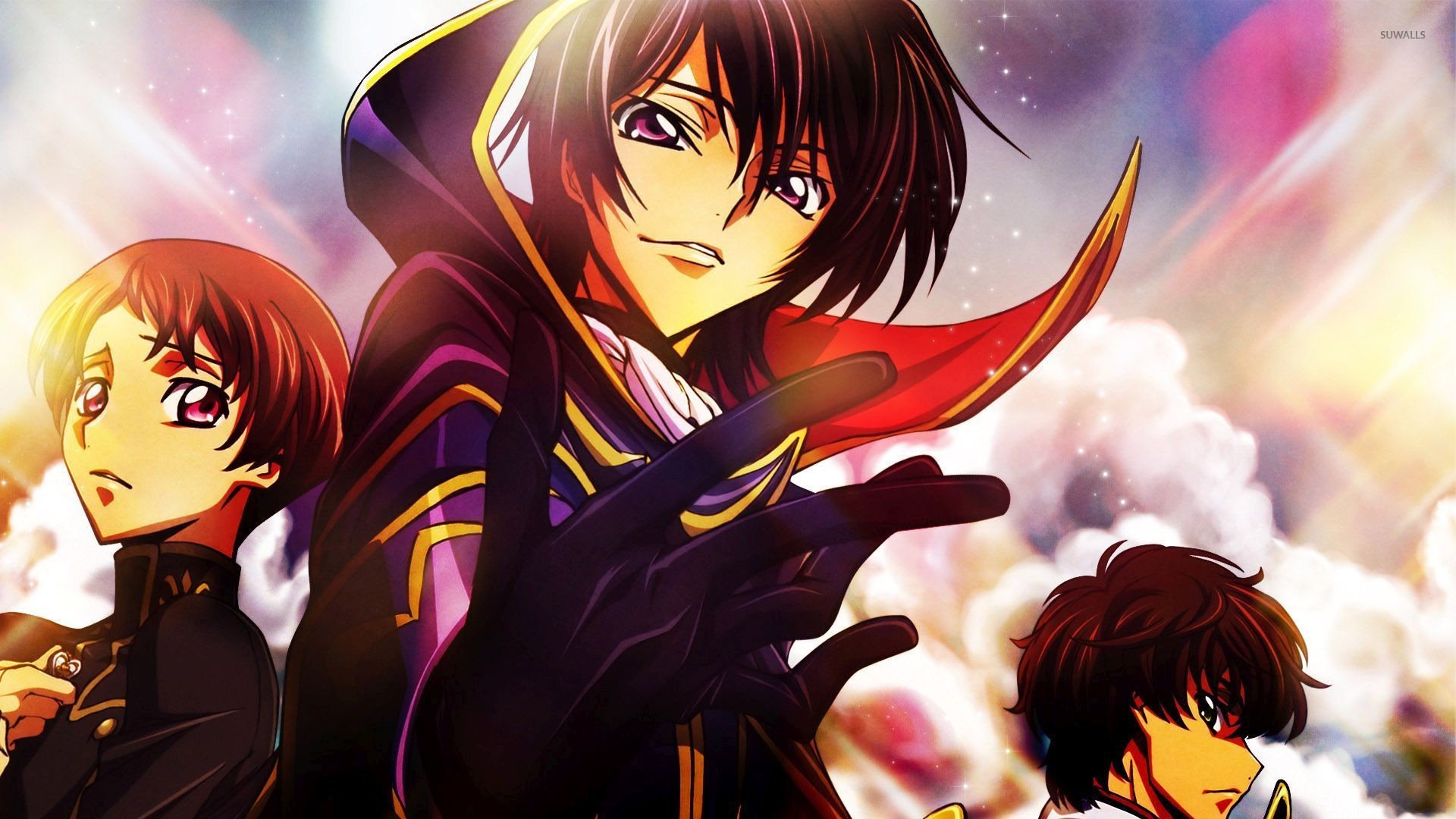 Lelouch Lamperouge, Rolo Lamperouge, Suzaku Kururugi, Code Geass, Anime, sfondo widescreen Full HD
