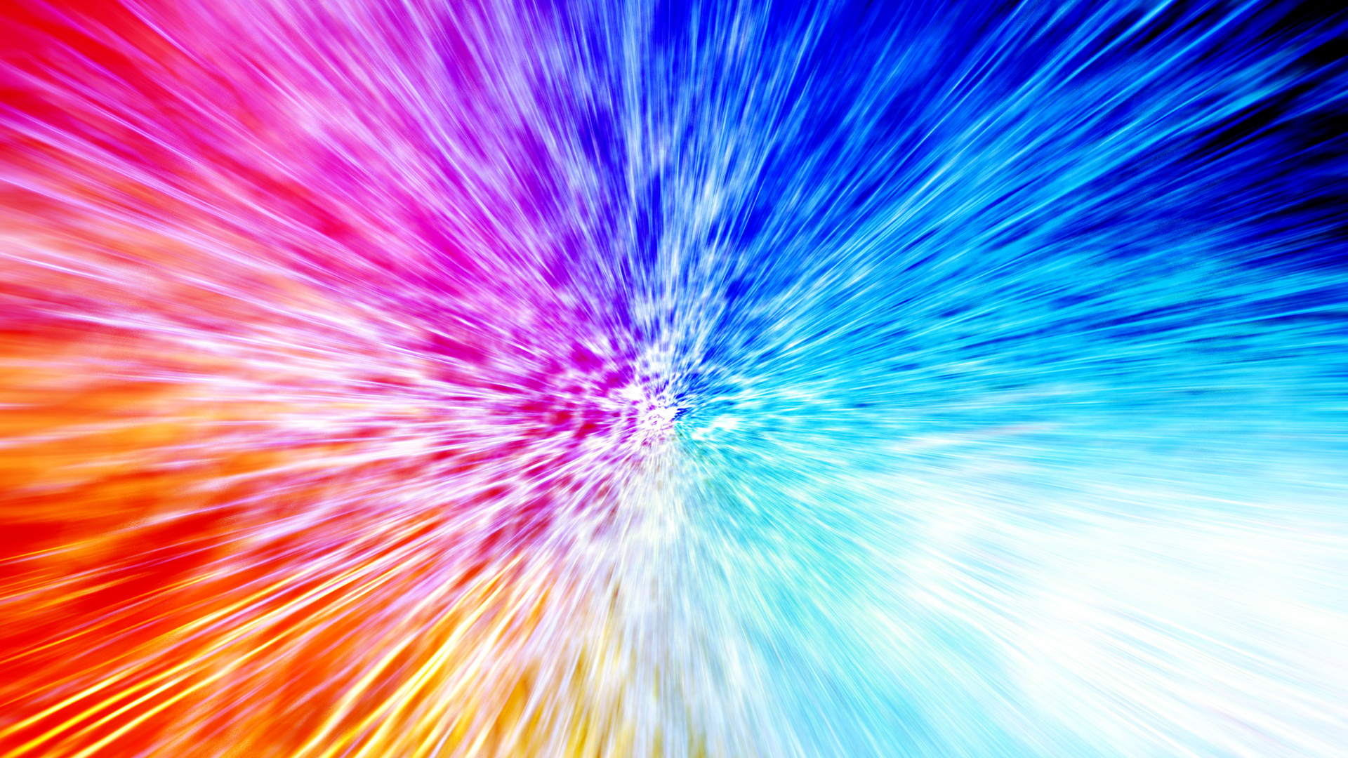 Esplosione di colori, Effetto zoom, Rosso e blu, 1920x1080, immagine di sfondo