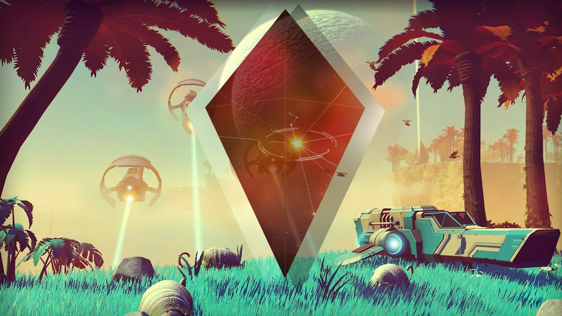 No Man's Sky, Atlas, Sentinelle, Astronave, Palme, 1920x1080, sfondo per PC