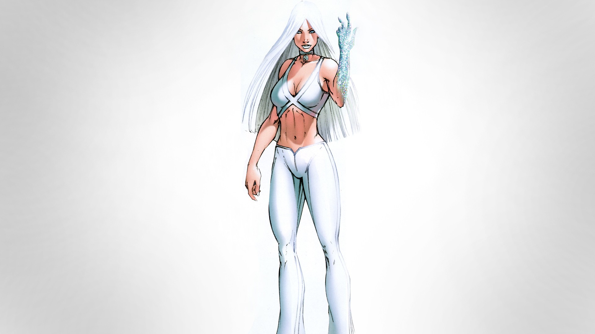 Emma Frost, X-Men, Marvel Comics, Sfondo bianco, Full HD, wallpaper per portatile