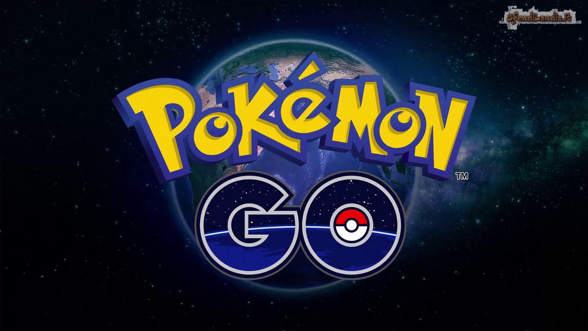 Pokémon GO, Logo, Terra, Spazio, Full HD, sfondo per PC e portatile