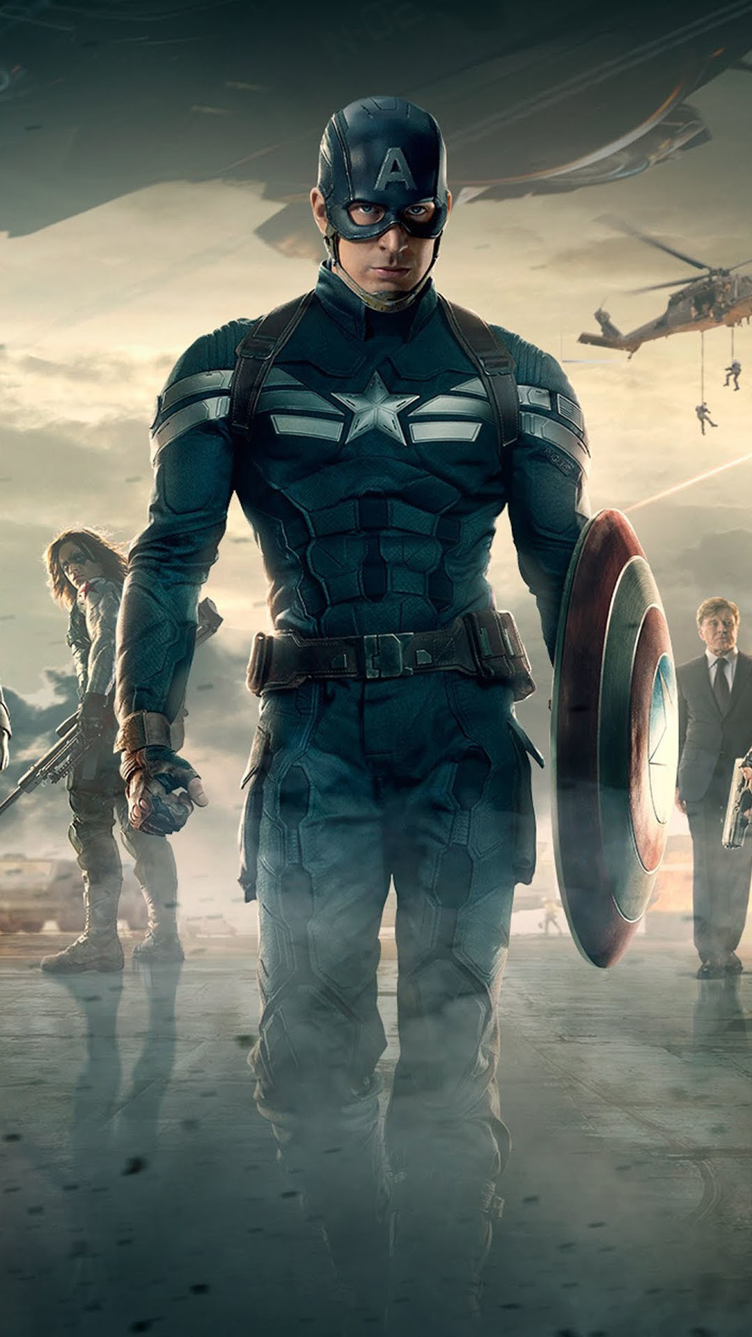 Capitan America, Chris Evans, Captain America: The Winter Soldier, Elicotteri, sfondo per smartphone