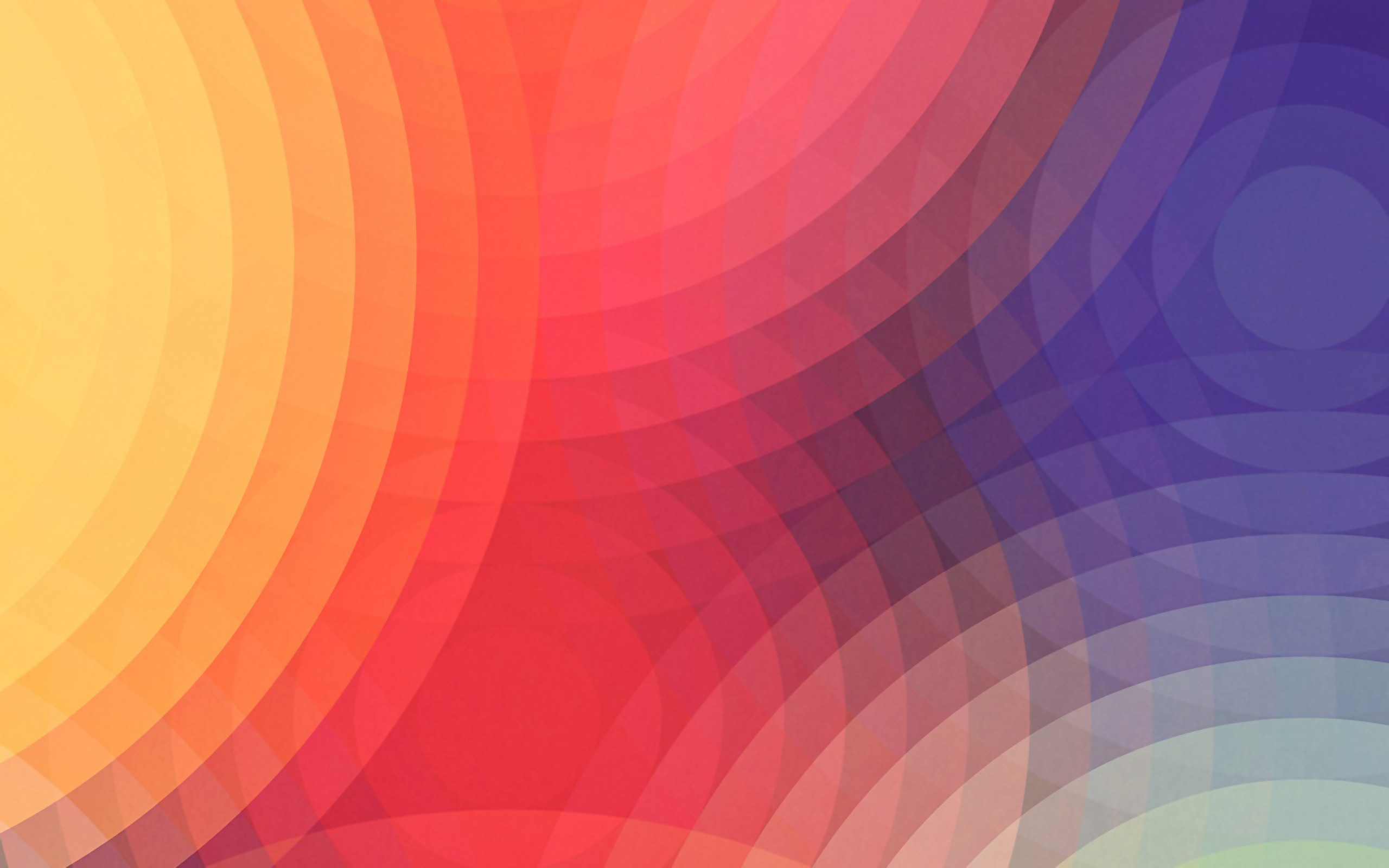 Cerchi concentrici, Sfumatura, Arancione, Viola, 2K 1600p, sfondo desktop