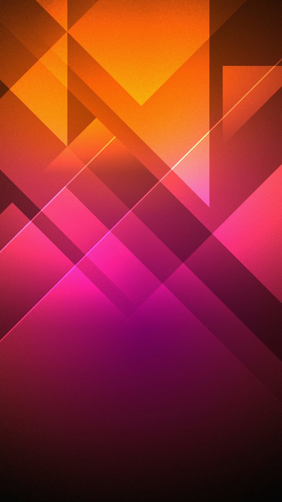 Geometrico, Triangoli, Rosa, Arancione, Astratto, Full HD, wallpaper per tablet