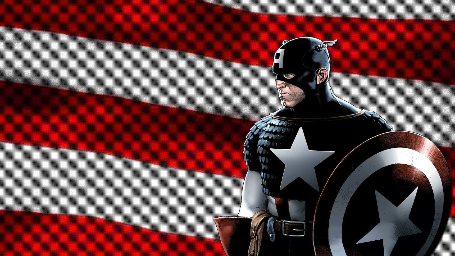 Capitan America, Bandiera americana, Scudo di Capitan America, Marvel, sfondo Windows 11