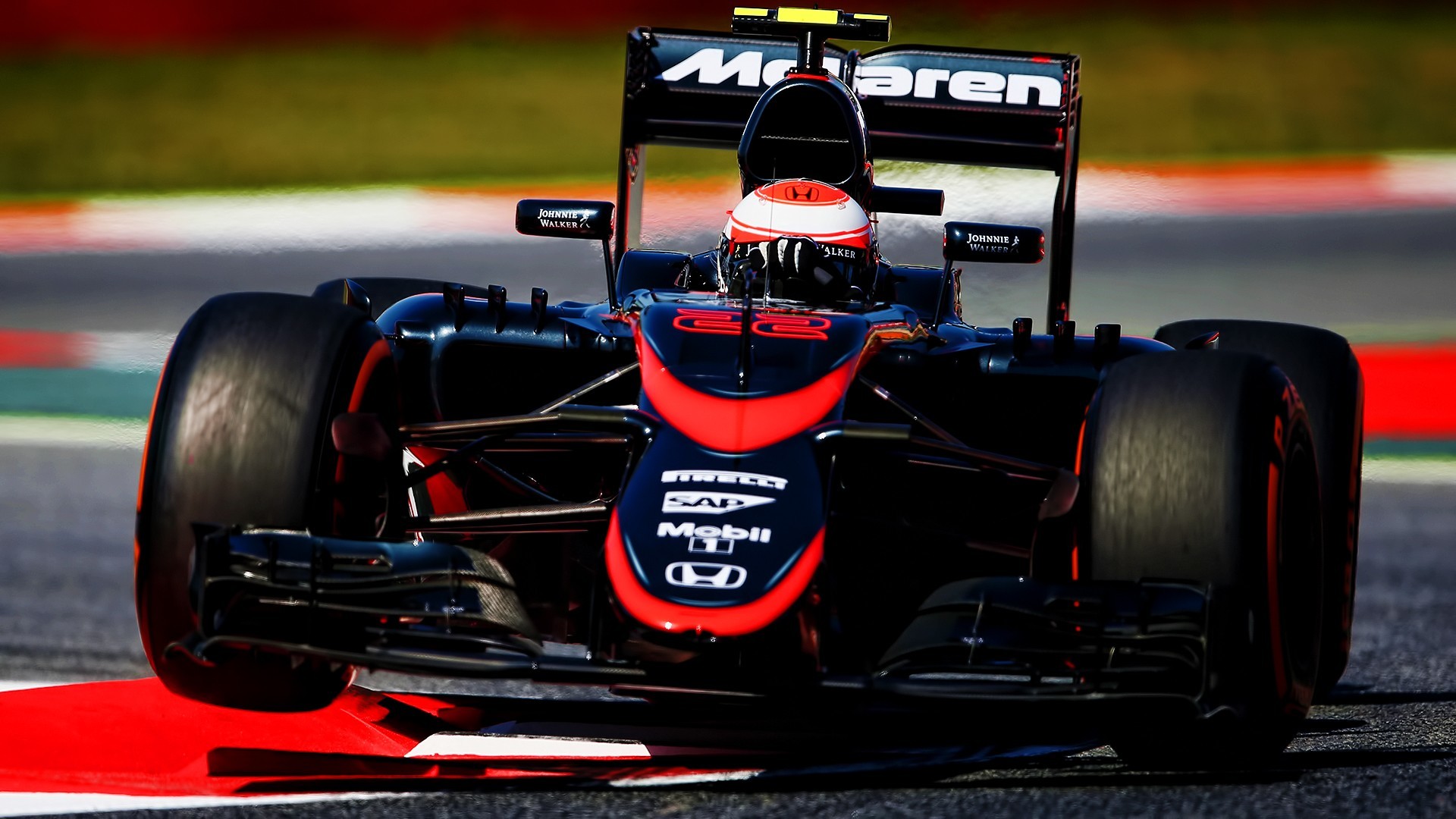 McLaren MP4-30, McLaren Honda, Formula 1, Vista frontale, 16:9 Full HD, sfondo widescreen