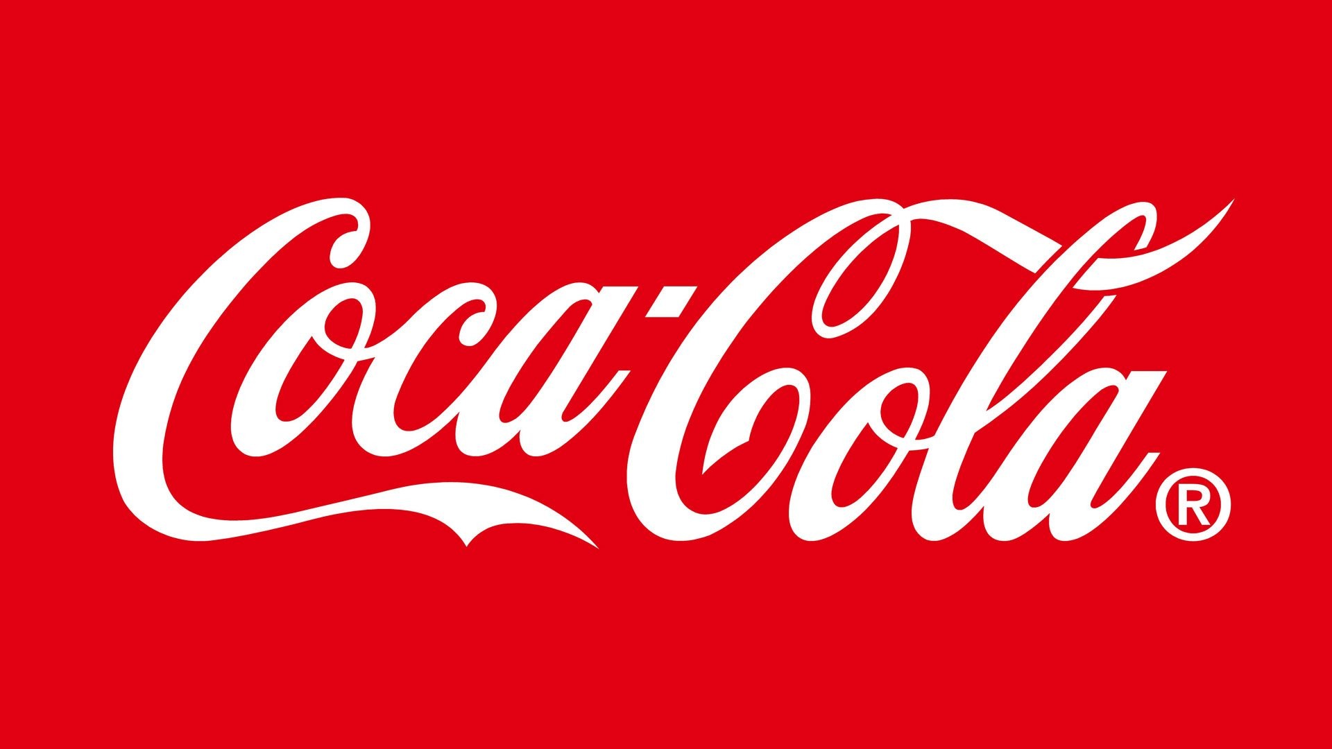 Coca-Cola, Logo, Sfondo rosso, Scritta bianca, Full HD, wallpaper desktop