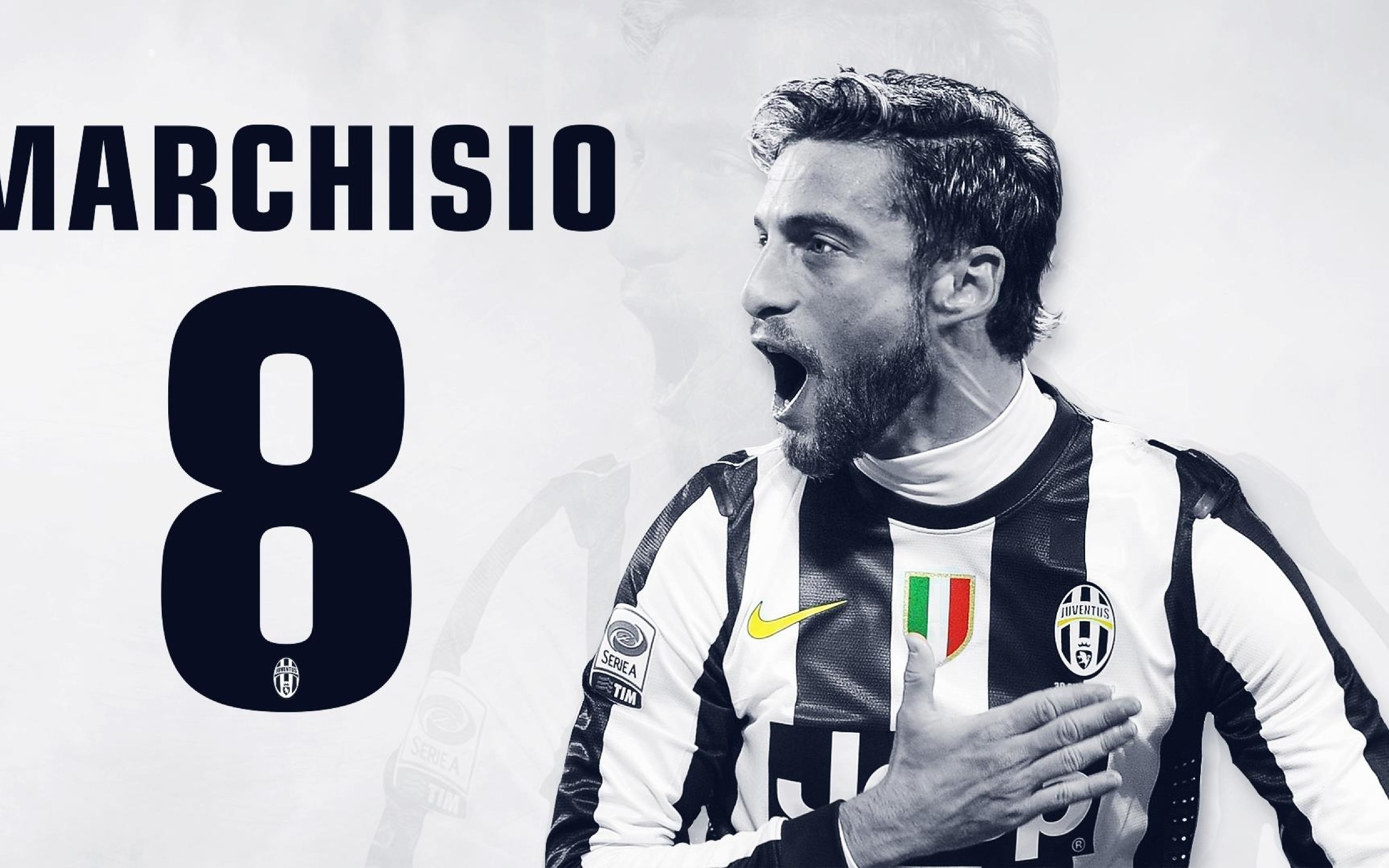 Claudio Marchisio, Juventus, Numero 8, Esultanza, 2560x1600, immagine di sfondo