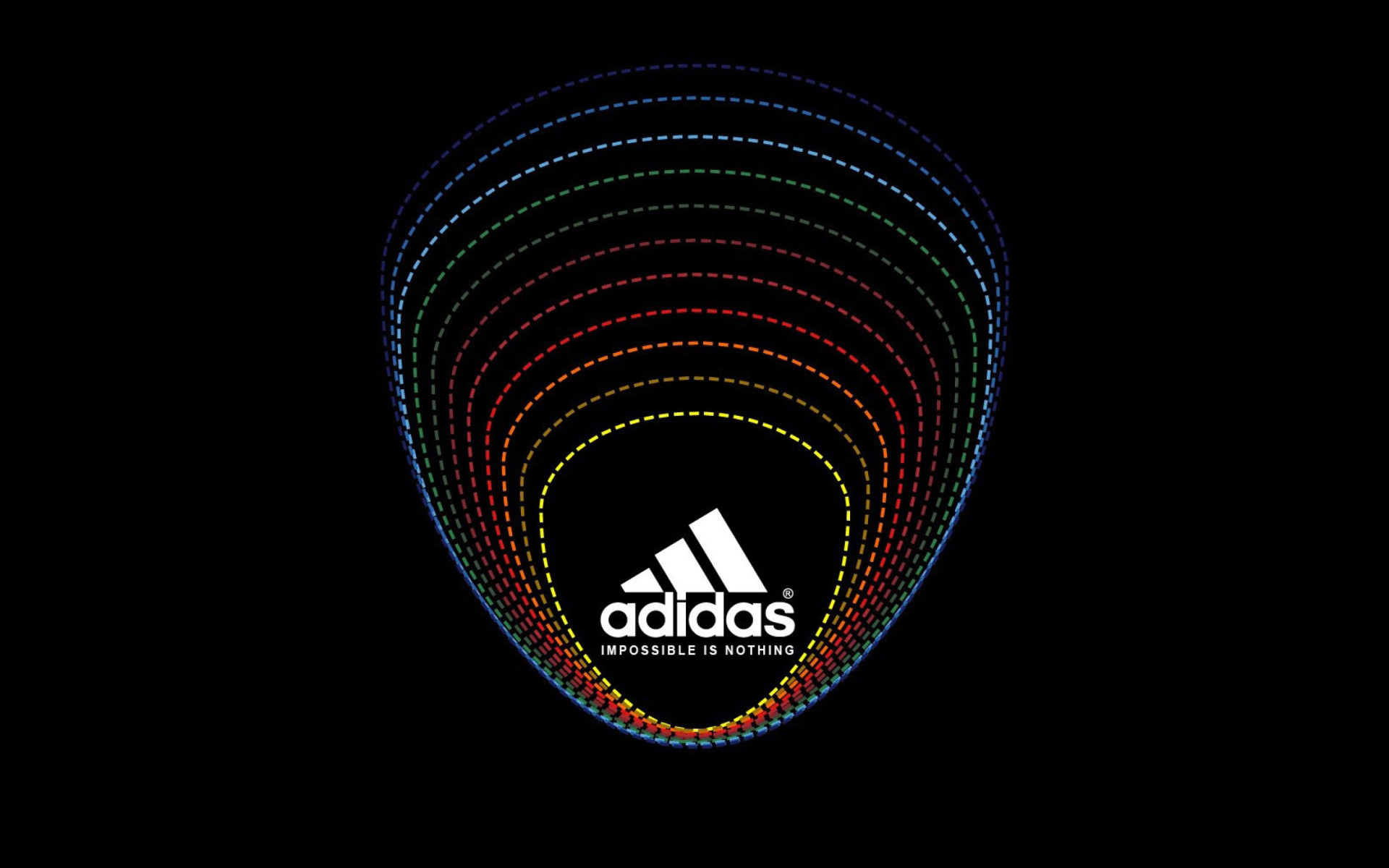 Adidas, Impossible Is Nothing, Logo, Sfondo nero, 16:10 Full HD, wallpaper widescreen