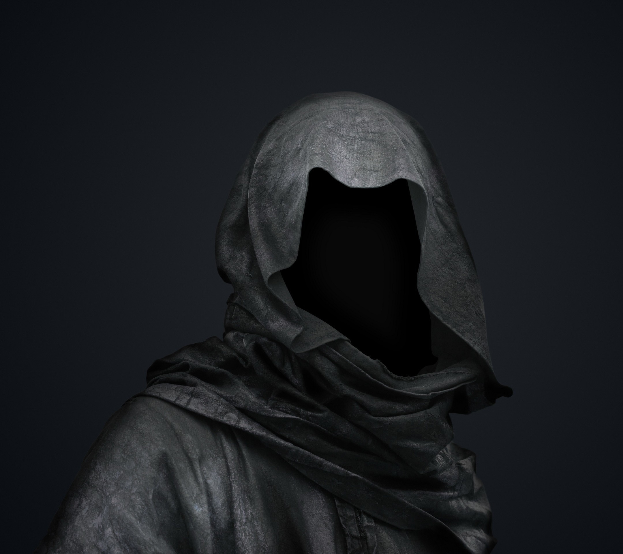 Figura incappucciata, Volto vuoto, Mantello, Full HD, schermata di blocco iPad