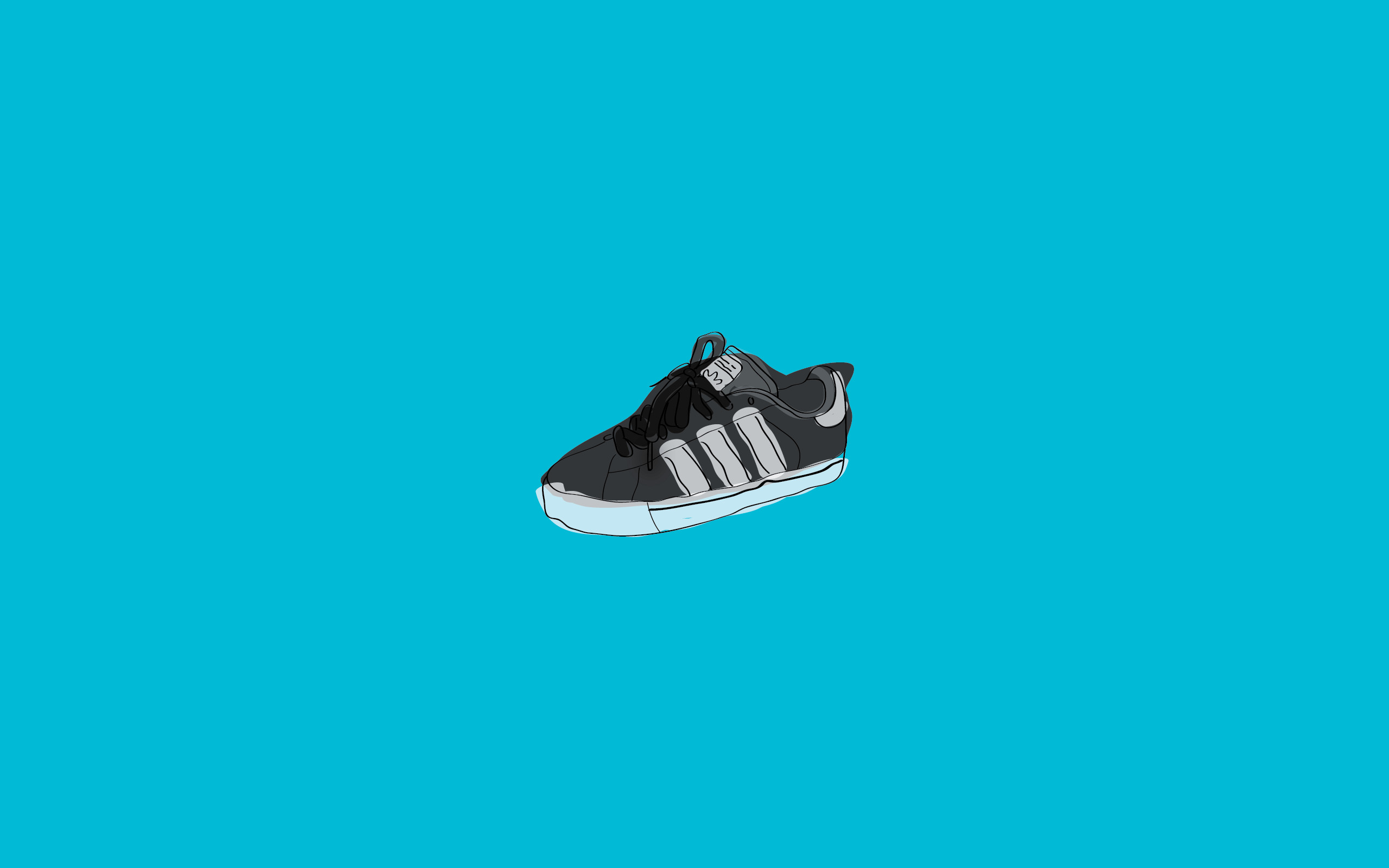 Adidas, Sneakers, Sfondo azzurro, 2560x1600, wallpaper desktop