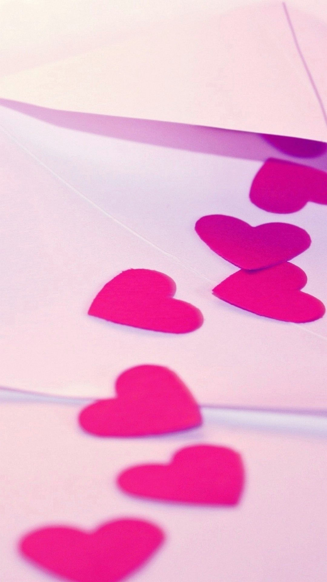 Cuori rosa, Amore, Pastello, immagine di sfondo iPhone 6