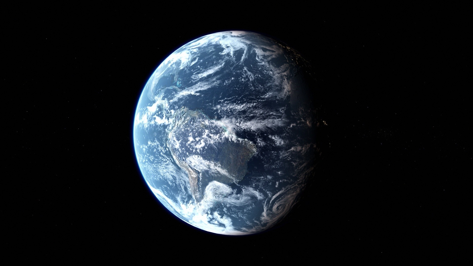 Terra, Pianeta, Sfondo nero, Full HD, wallpaper per PC