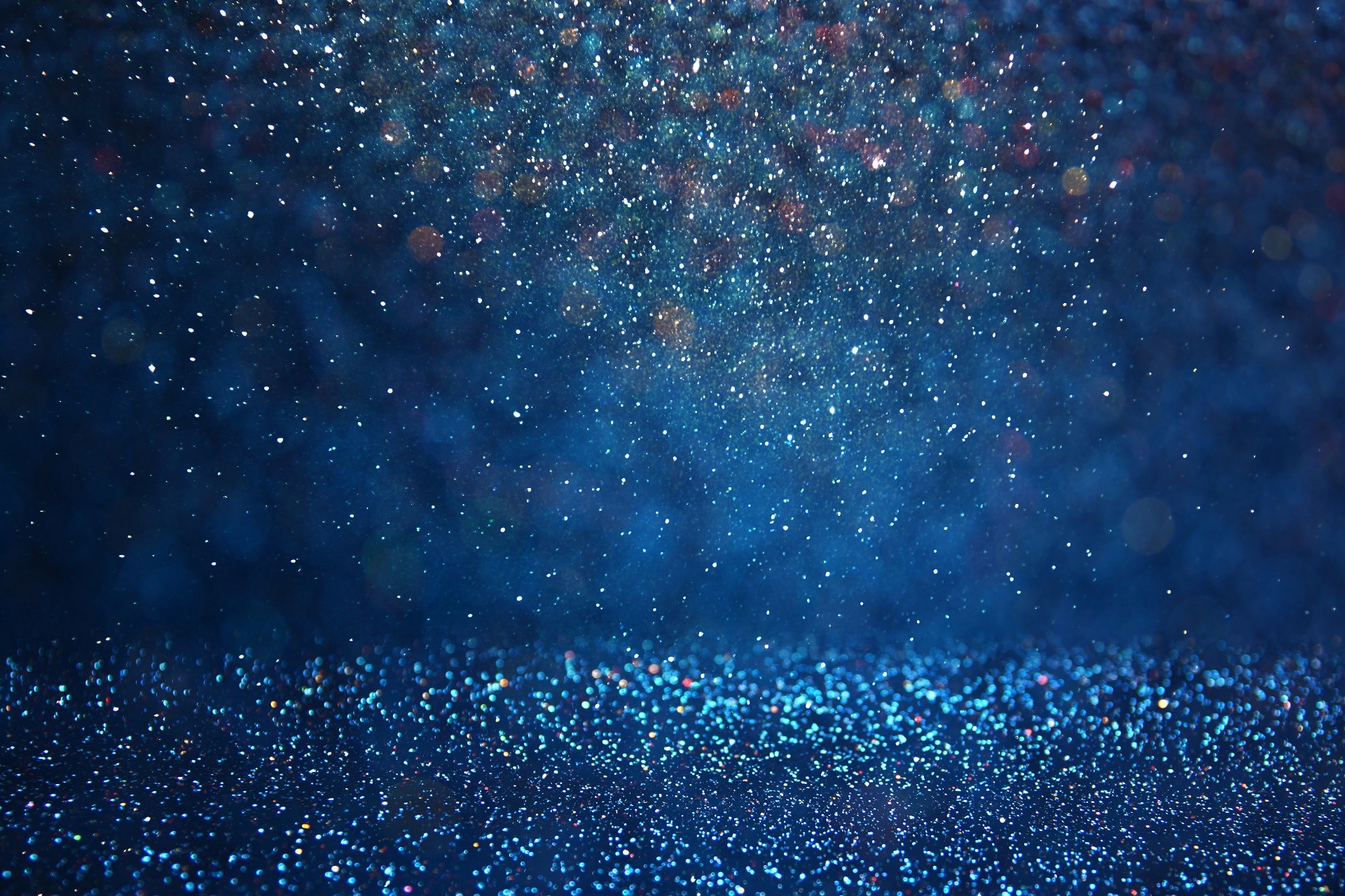 Glitter, Blu notte, Bokeh, Full HD, sfondo per PC