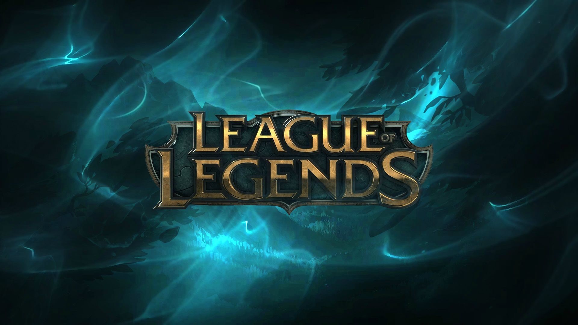 League of Legends, Logo, Turchese, Full HD, sfondo per PC e portatile