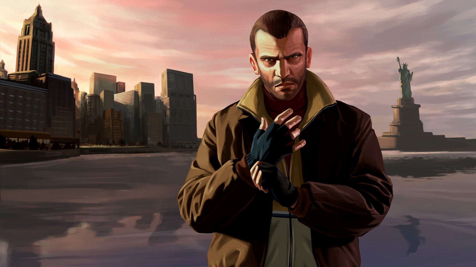 Niko Bellic, Grand Theft Auto IV, Statua della Libertà, Liberty City, sfondo Full HD per PC