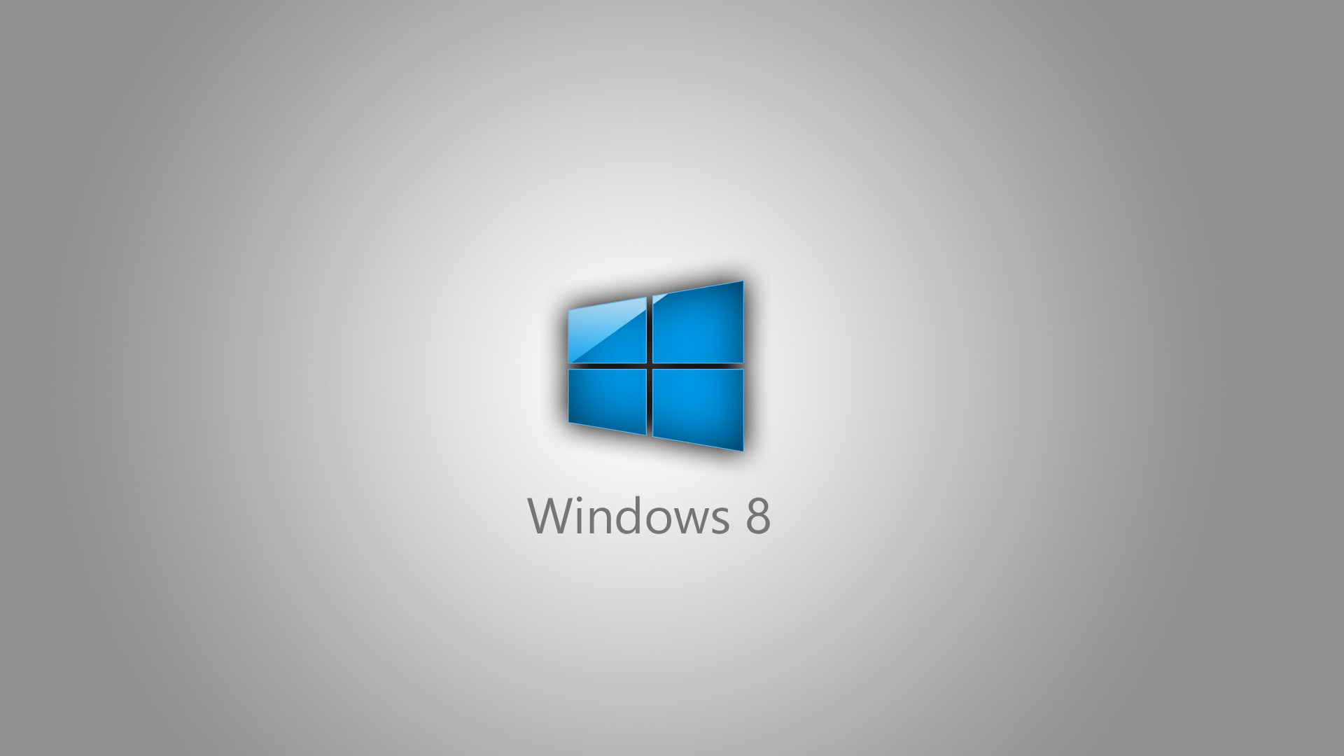Windows 8, Logo Windows, Grigio, Minimalista, Full HD, sfondo per PC e portatile
