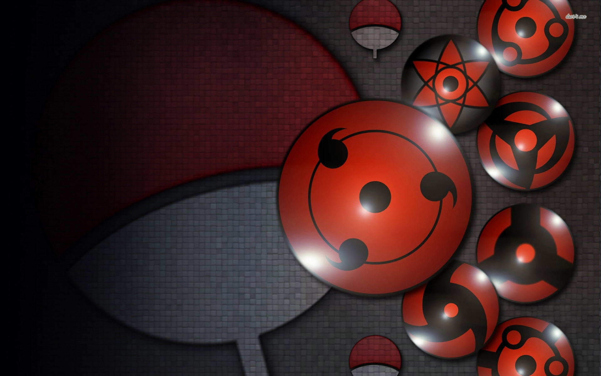 Sharingan, Mangekyō Sharingan, Clan Uchiha, Naruto, Rosso, Full HD, sfondo Windows 11