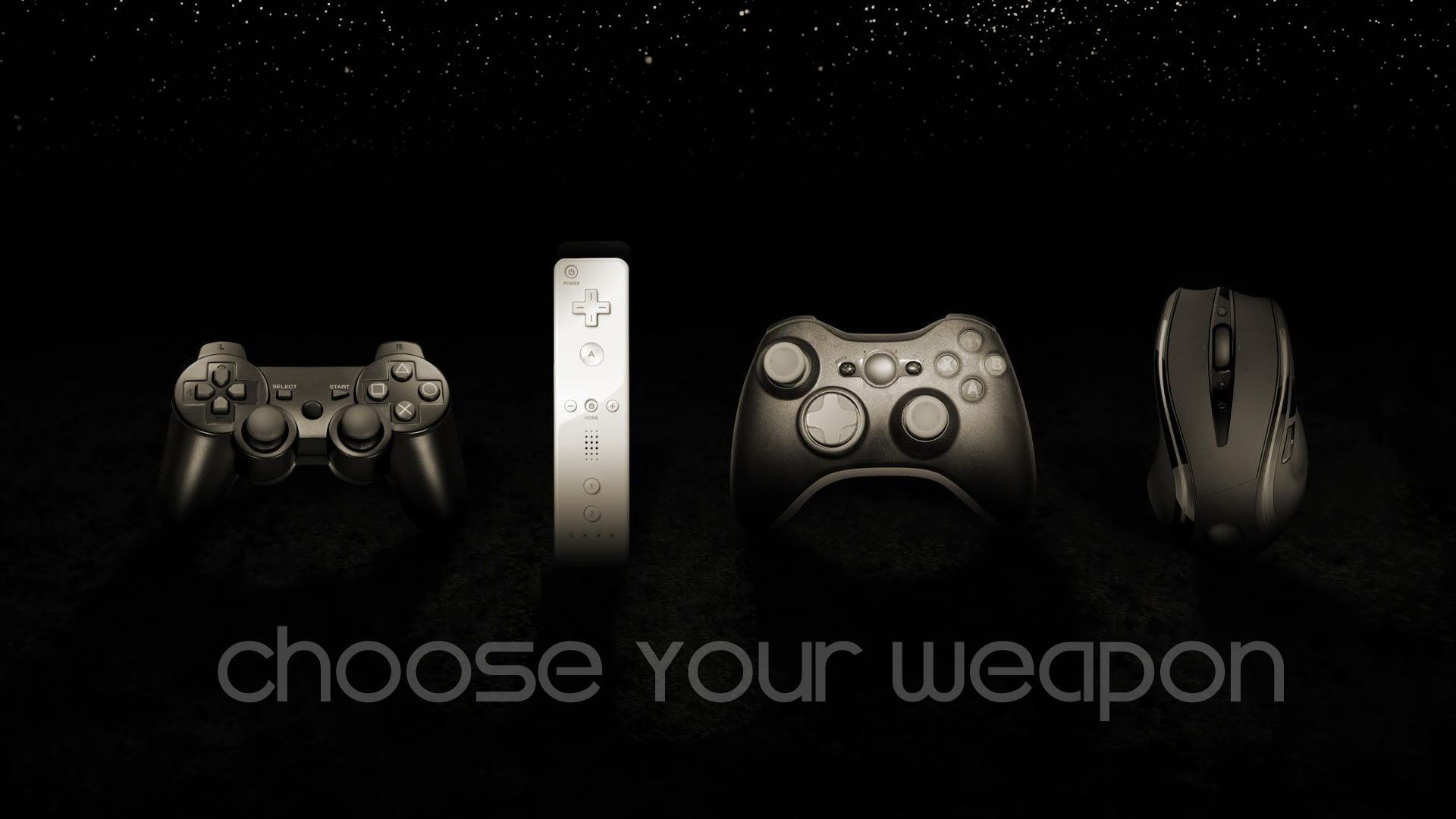 Choose Your Weapon, Controller, Mouse, Videogiochi, Sfondo nero, wallpaper PC