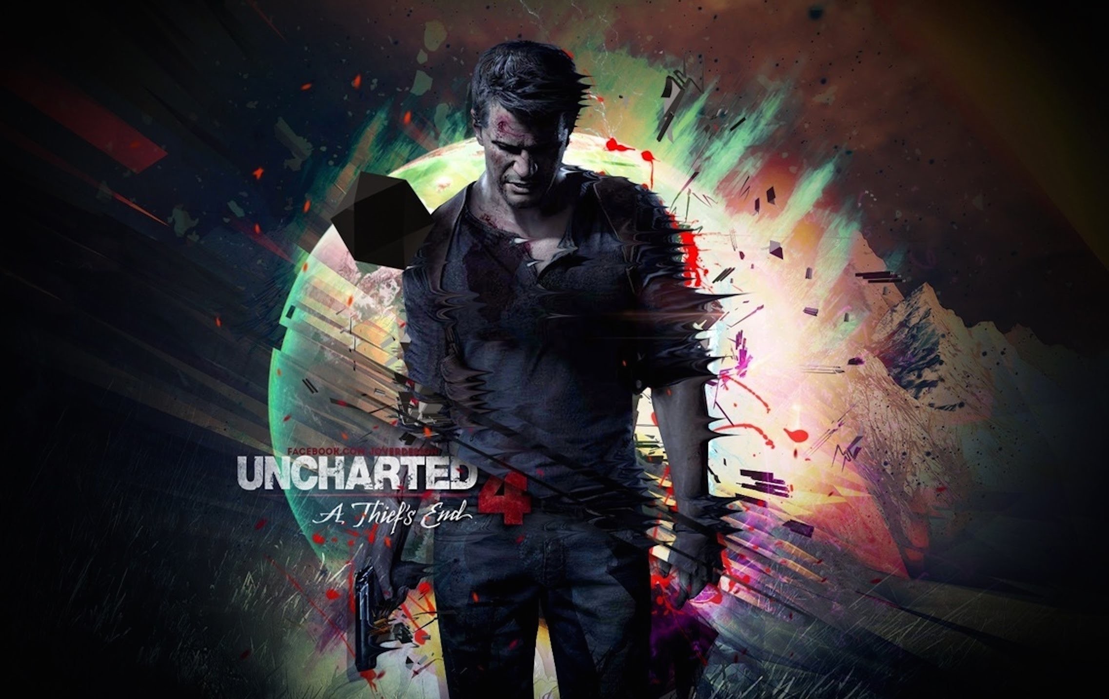 Nathan Drake, Uncharted 4: Fine di un ladro, Fan art, 2274x1434, sfondo MacBook Pro