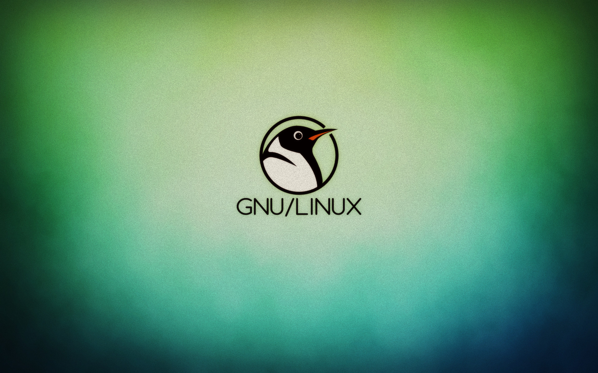 GNU/Linux, Logo, Verde acqua, Minimalista, 1920x1200, immagine di sfondo