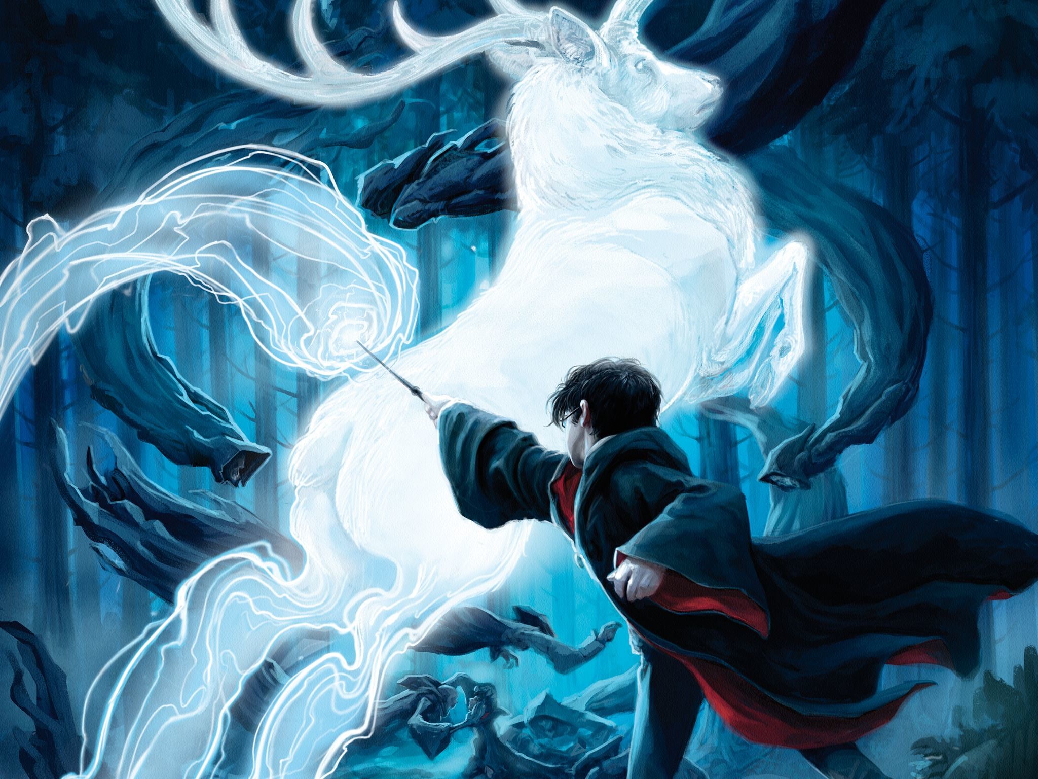 Harry Potter, Patronus, Cervo, Illustrazione, sfondo per iPad e tablet