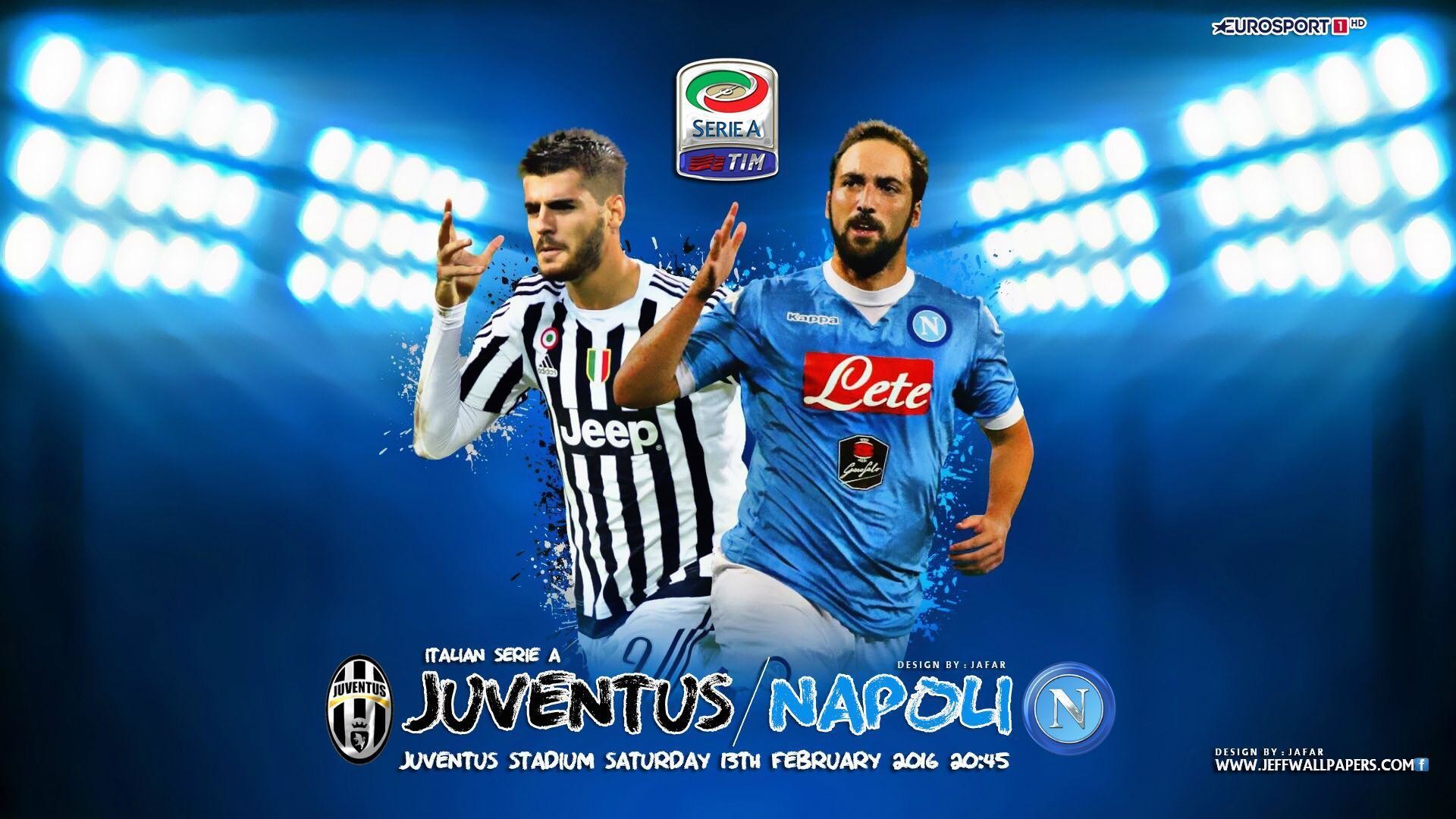 Gonzalo Higuaín, Álvaro Morata, Juventus, SSC Napoli, Serie A, Full HD, wallpaper per computer