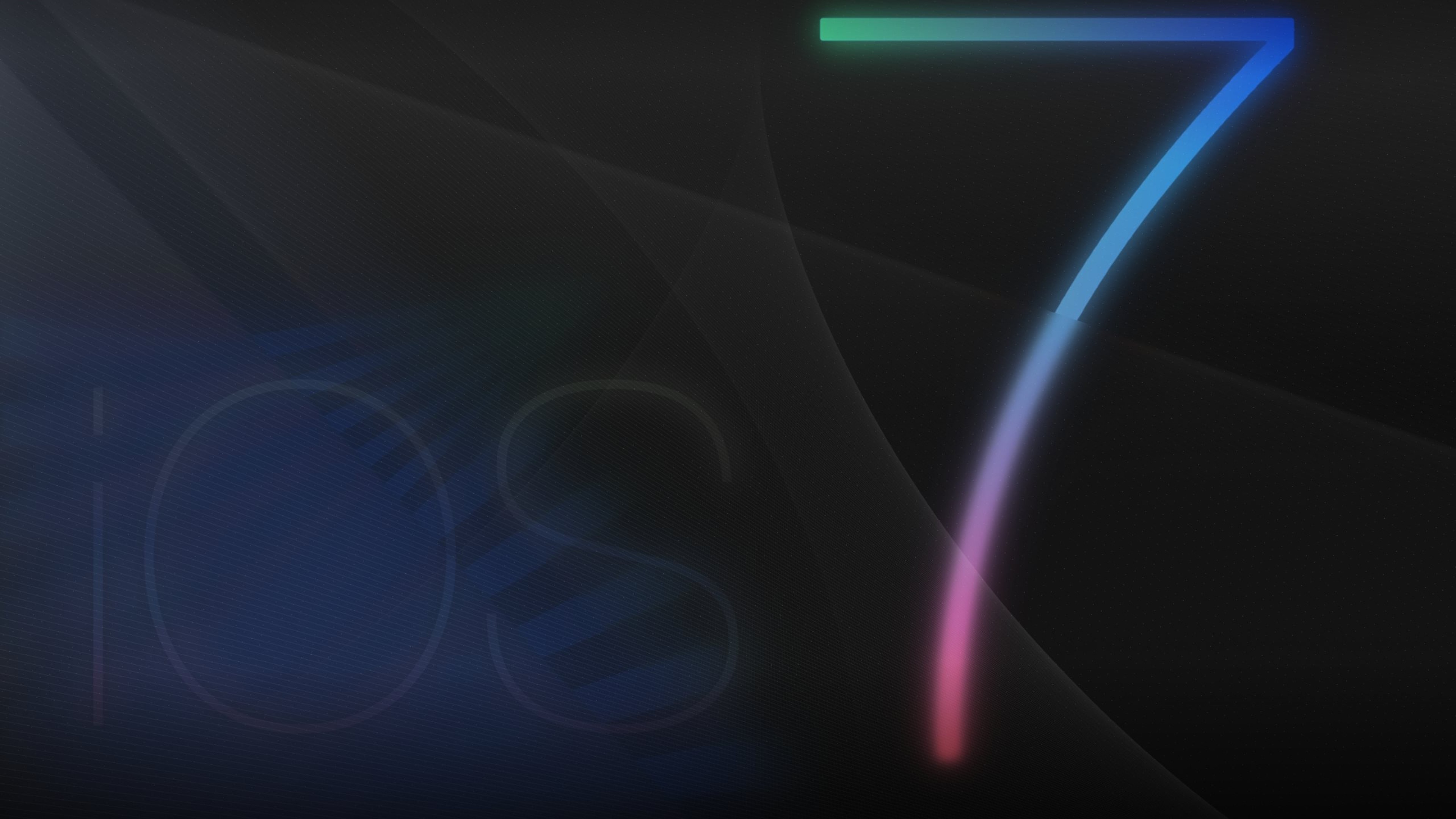 iOS 7, Apple, Logo, Sfondo scuro, wallpaper iPhone