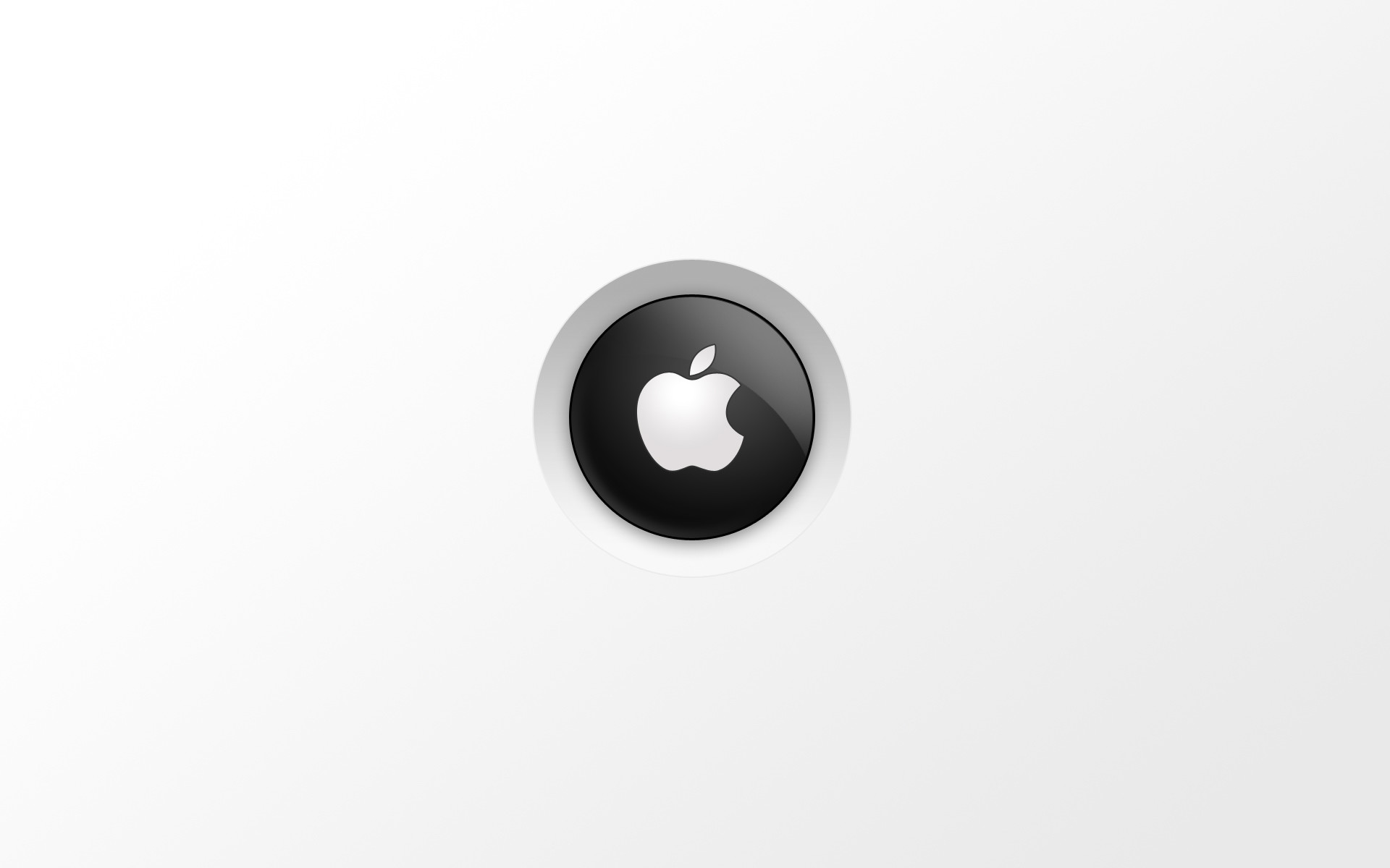 Logo Apple, Apple, Pulsante, Sfondo bianco, Full HD, wallpaper desktop