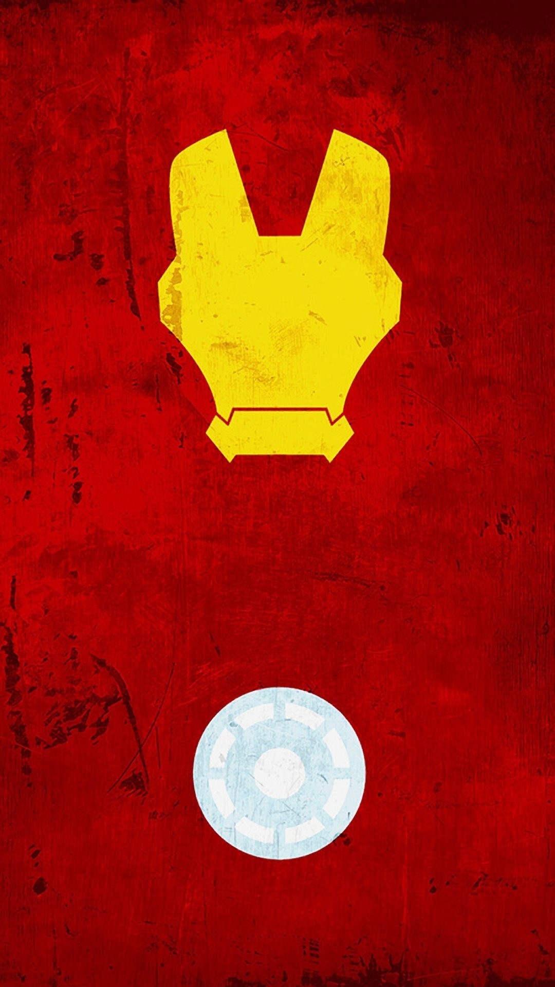 Iron Man, Casco, Reattore arc, Minimalista, Rosso, Full HD, schermata di blocco del cellulare