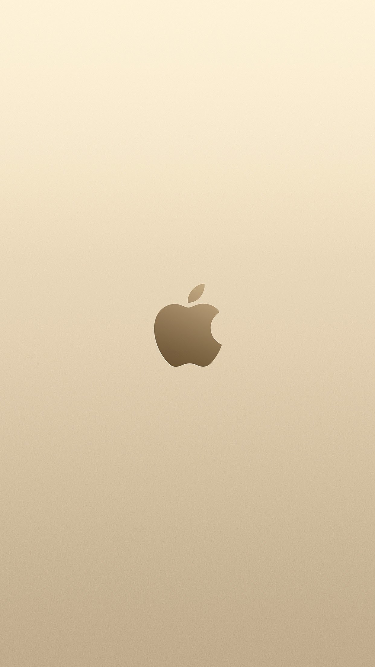 Logo Apple, Oro champagne, Minimalista, 1242x2208, schermata di blocco iPhone