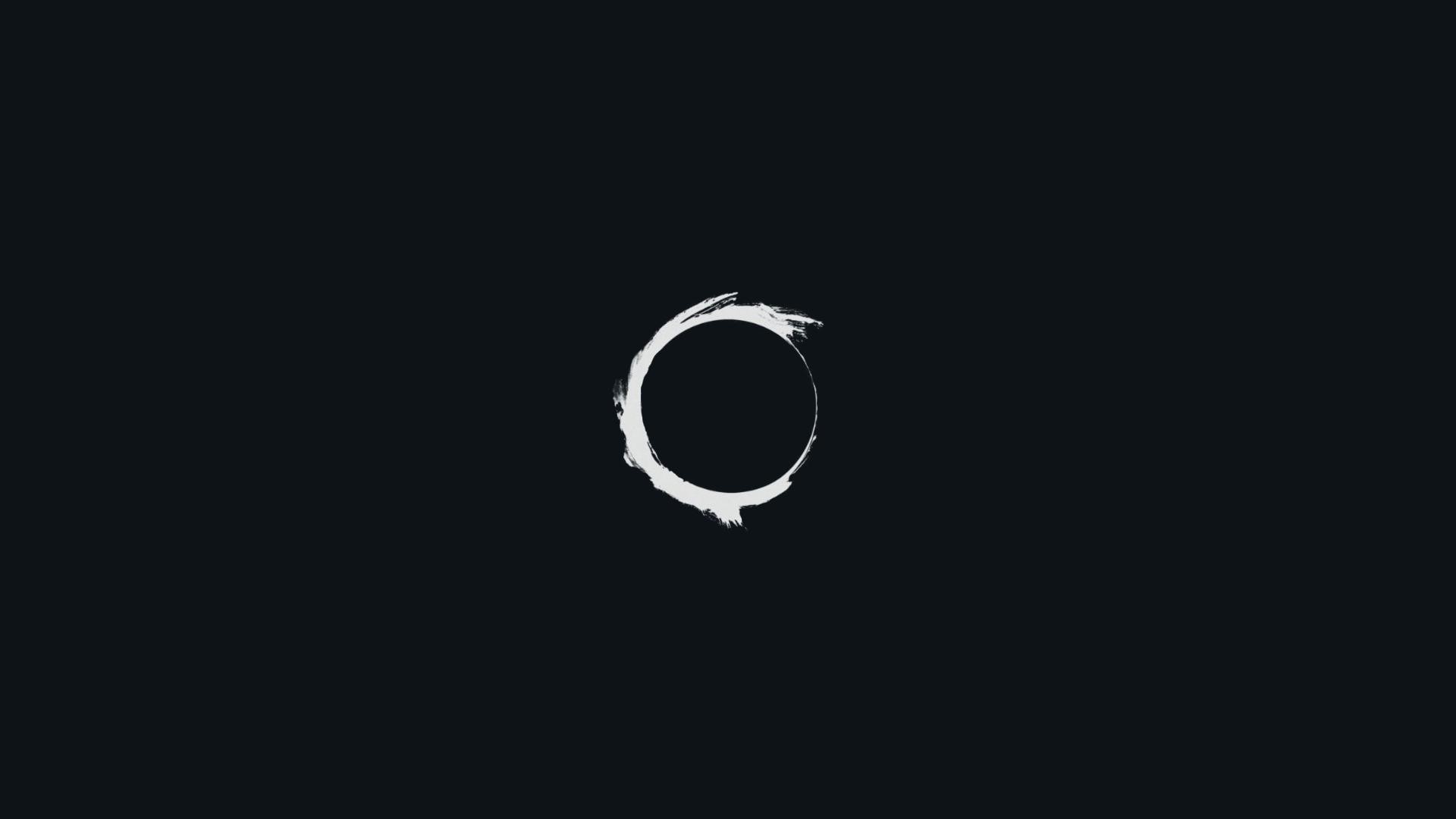 Minimalismo, Arrival, Logogramma, Sfondo nero, Full HD, wallpaper per PC