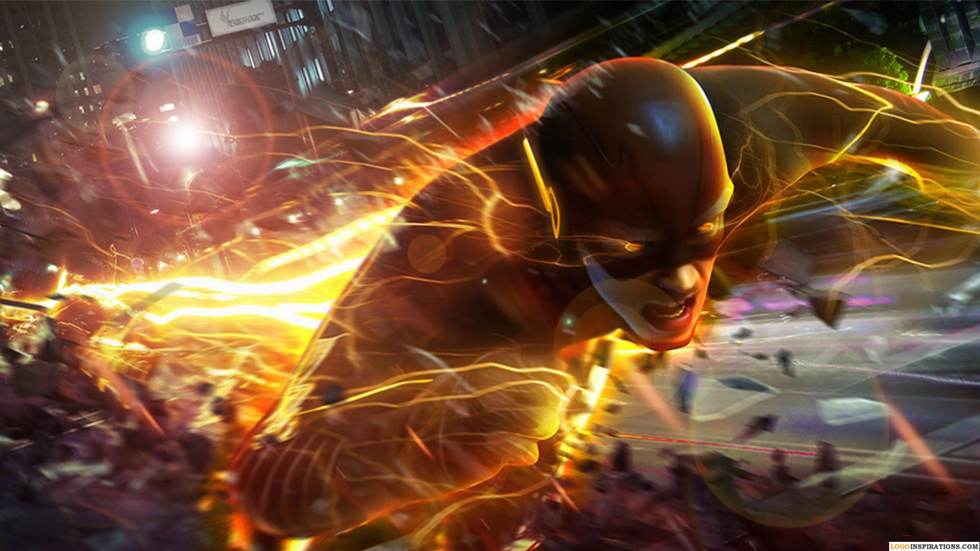Flash, Fulmini, Velocità, Arte digitale, 1920x1080, immagine di sfondo