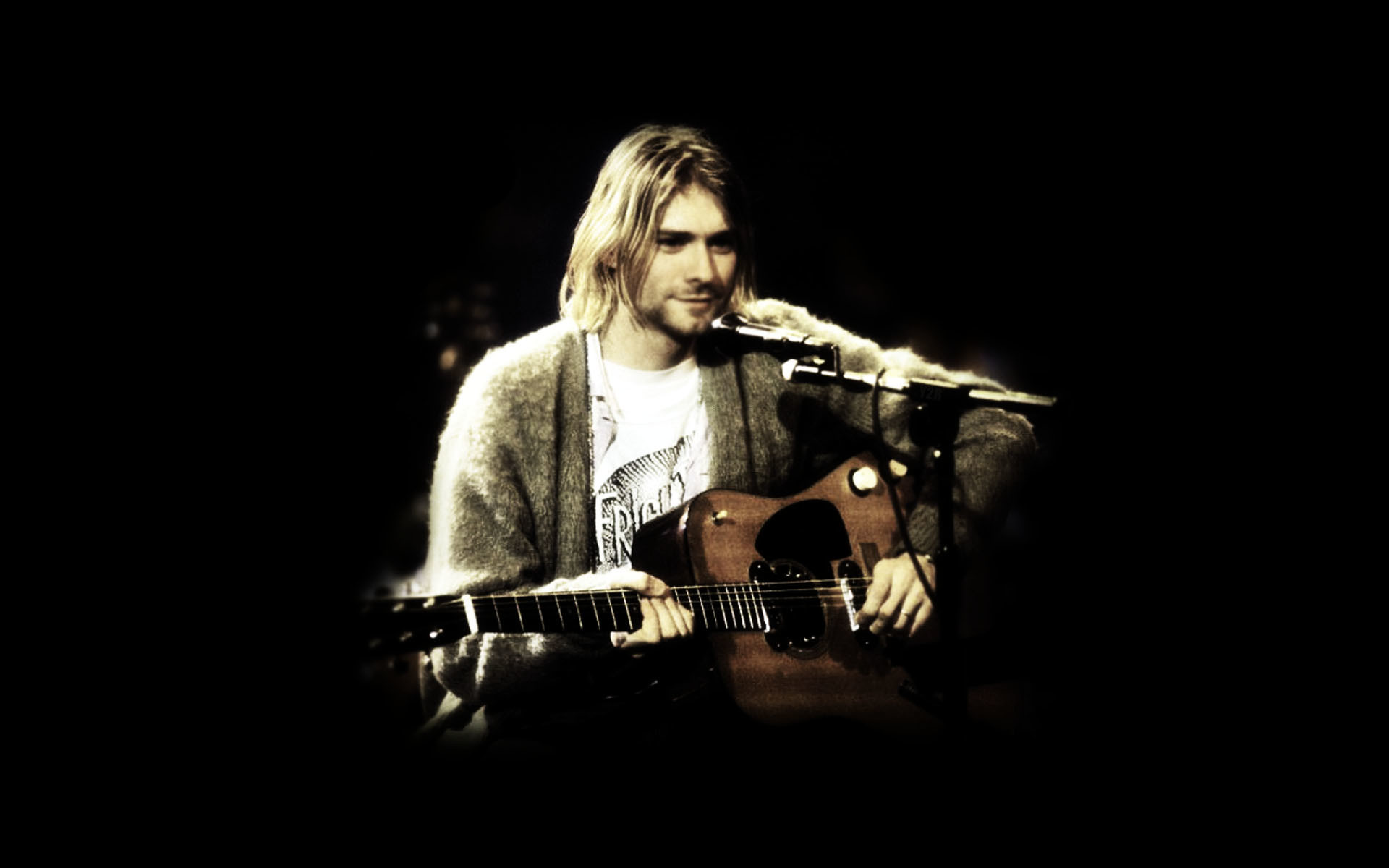Kurt Cobain, MTV Unplugged in New York, Nirvana, Chitarra acustica, sfondo MacBook Pro