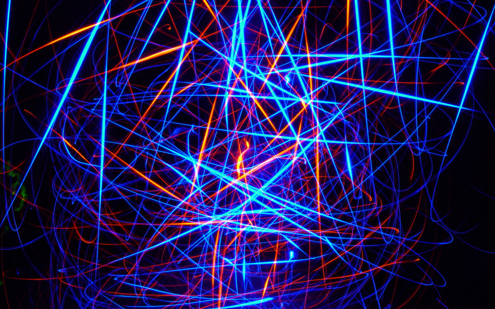 Linee luminose, Light painting, Blu e rosso, sfondo per il tuo desktop