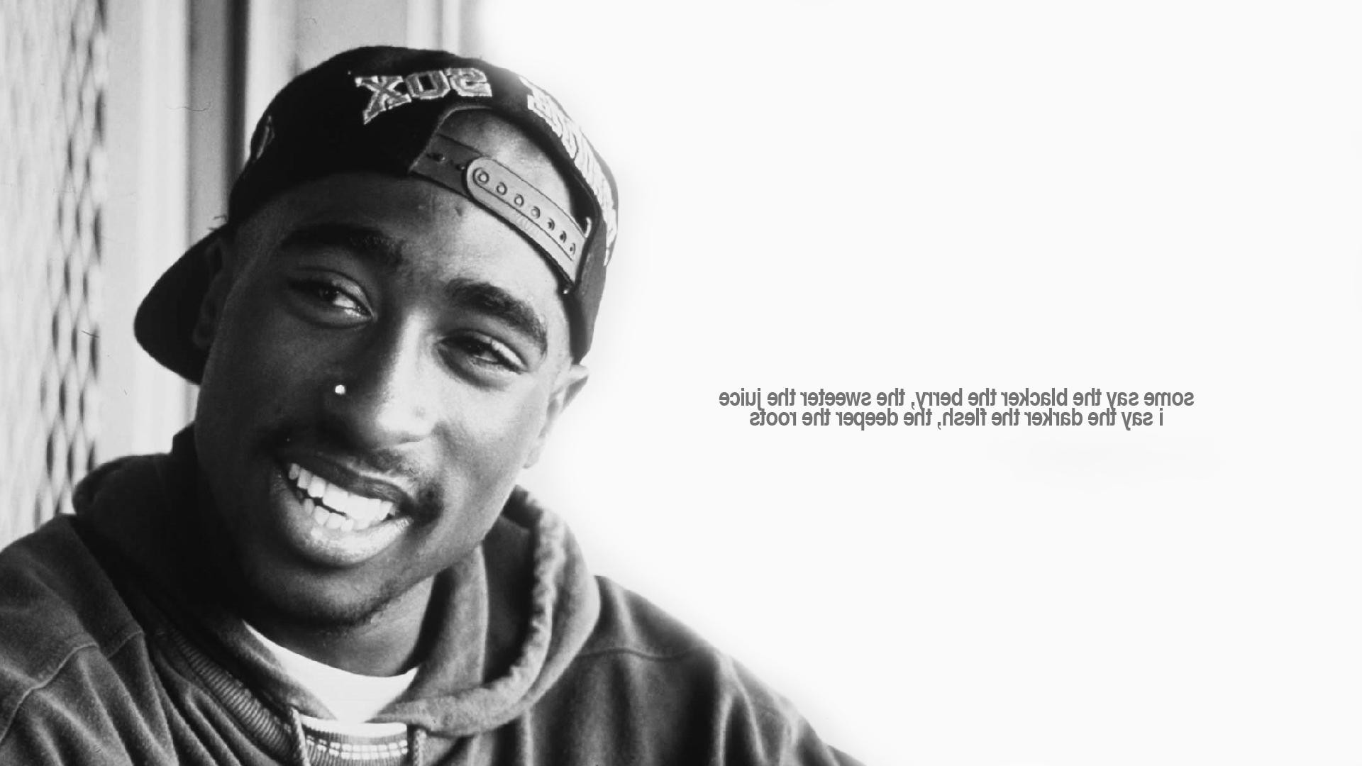Tupac Shakur, 2Pac, Citazione, Bianco e nero, Full HD, sfondo per PC e portatile