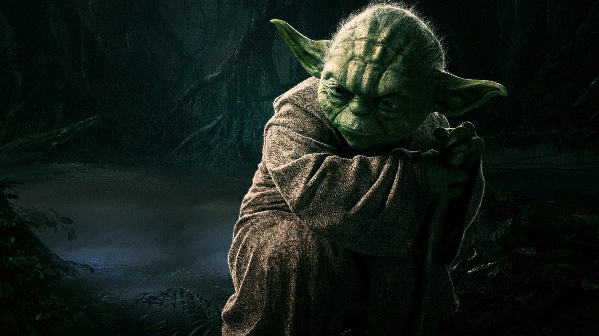 Yoda, Dagobah, Star Wars, Maestro Jedi, 16:9 Full HD, sfondo widescreen