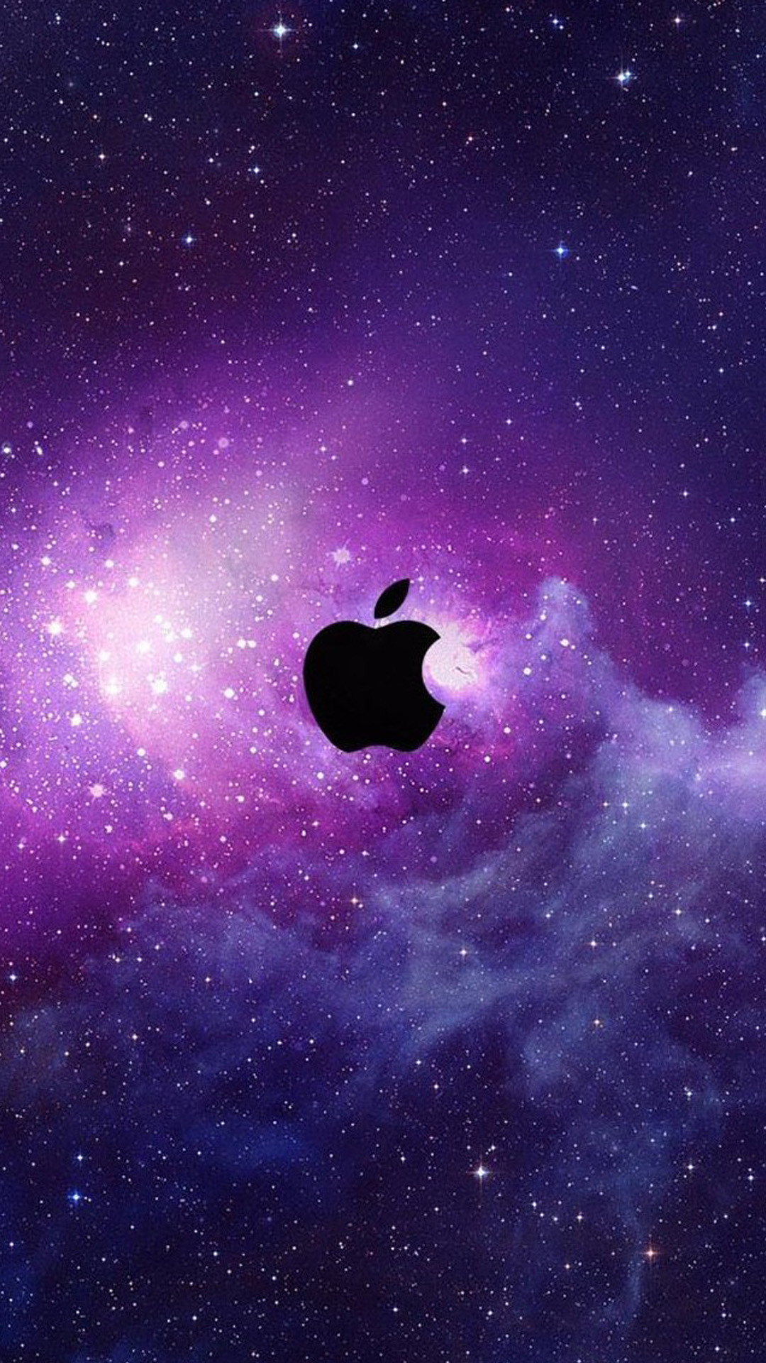 Logo Apple, Nebulosa, Spazio, Viola, schermata di blocco iPhone 6